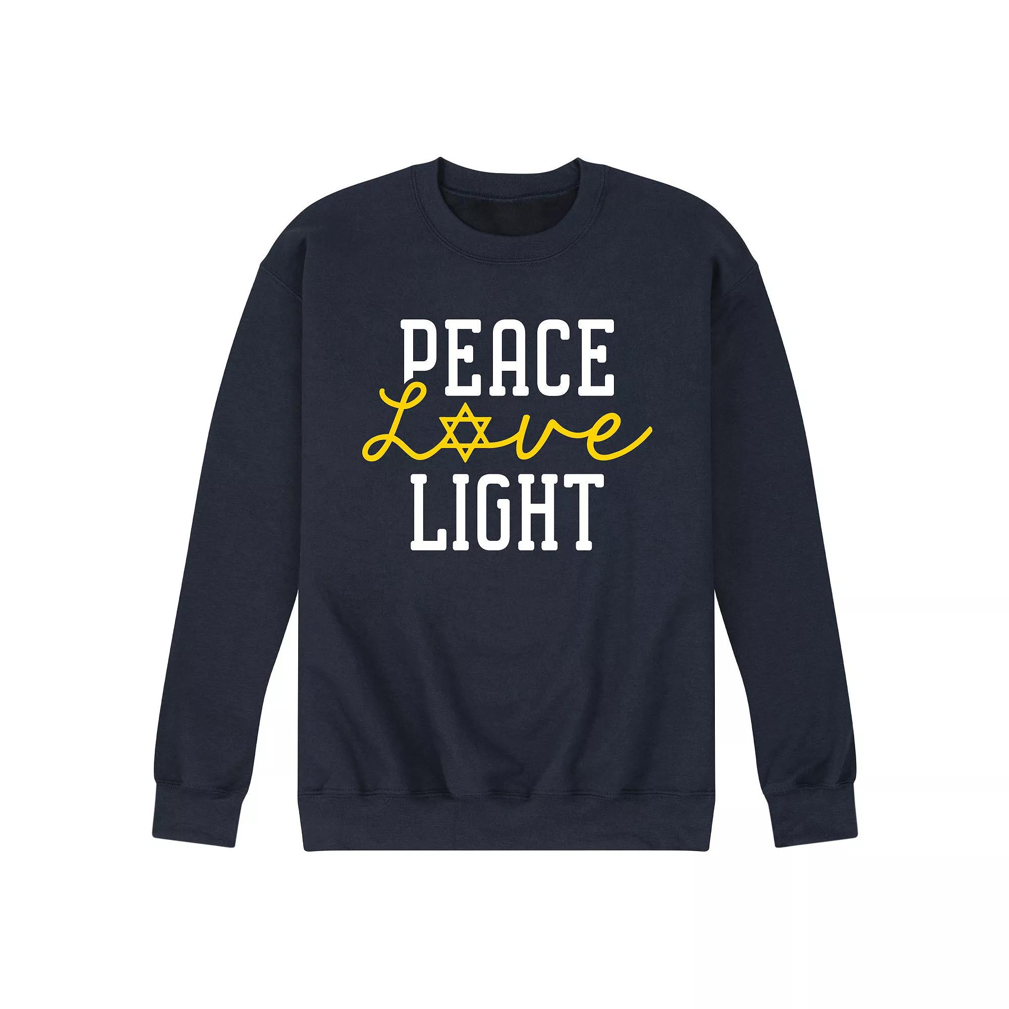 Men's Peace Love Light Sweatshirt,  Product Image