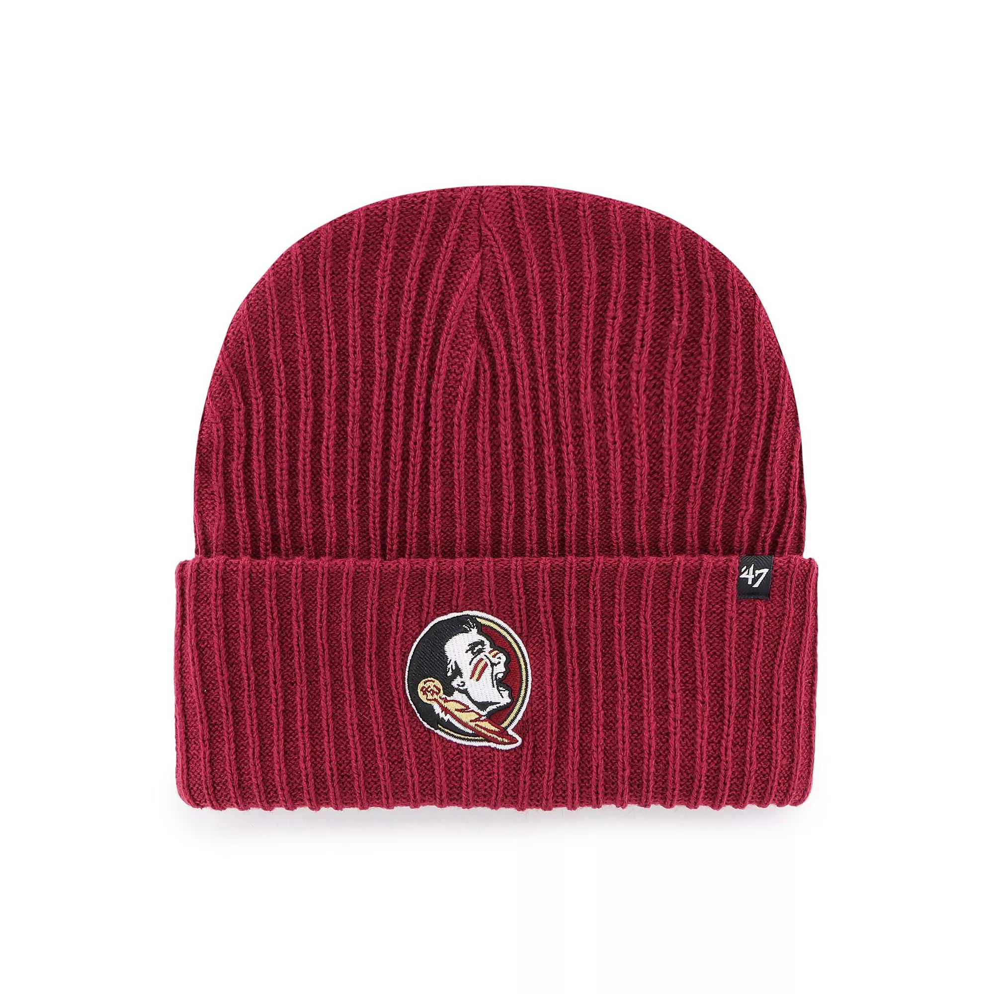 Men's '47 Garnet Florida State Seminoles Harbor Cuffed Knit Hat, Red Product Image
