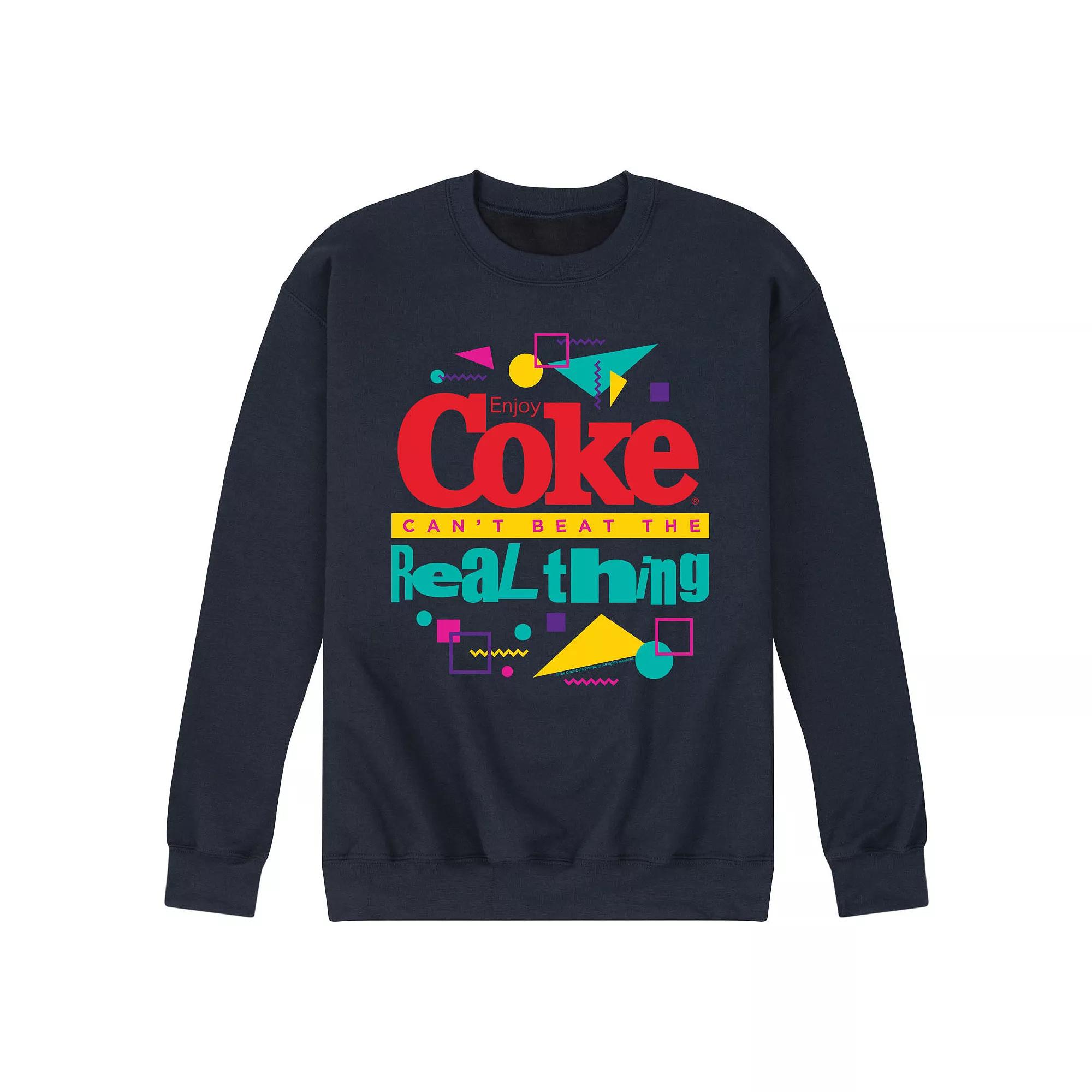 Men's Licensed Character CocaCola Can't Beat the Real Thing Graphic Sweatshirt,  Product Image