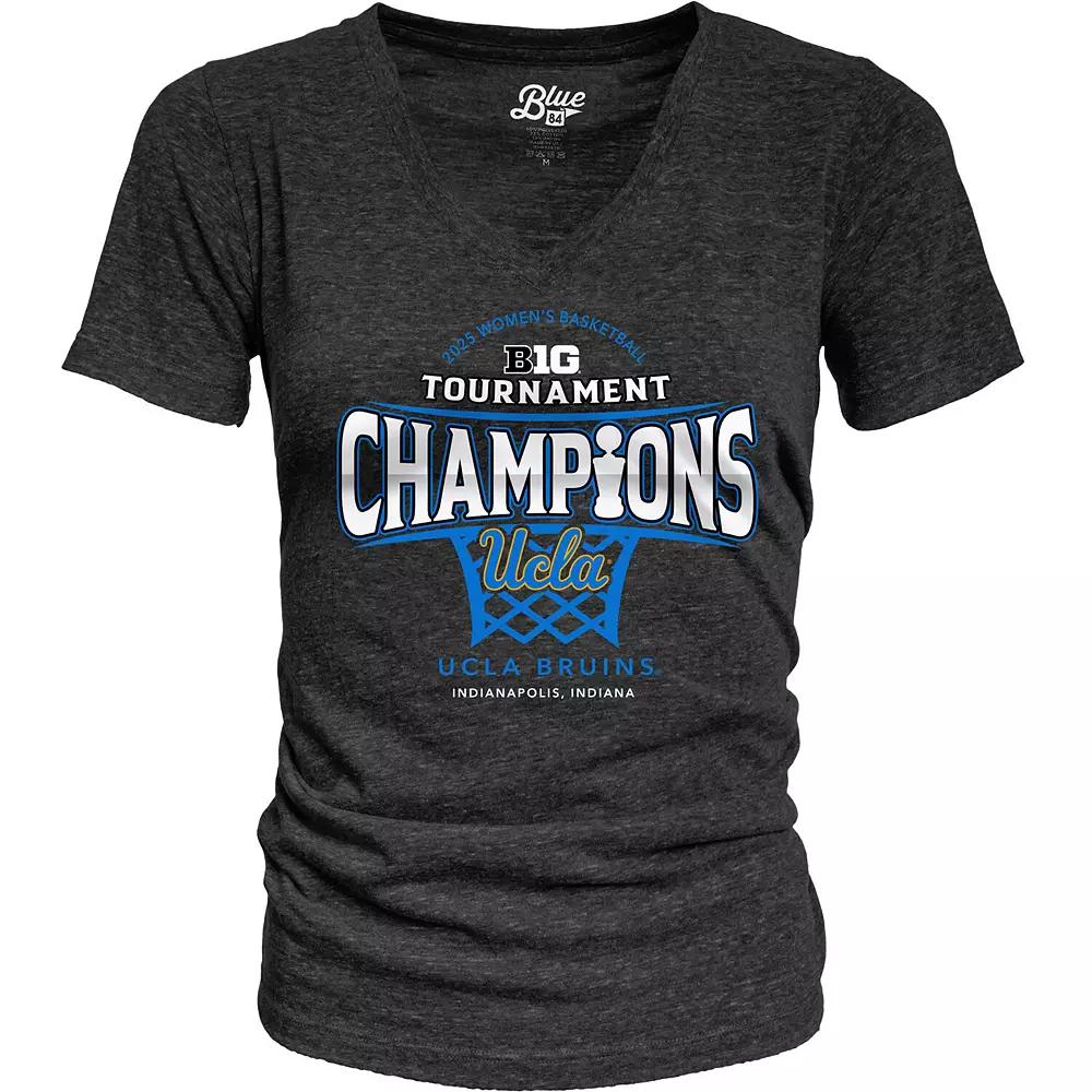Womens Blue 84 UCLA Bruins 2025 Big Ten Womens Basketball Conference Tournament Champions Locker Room Tri-Blend V-Neck T-Shirt Product Image