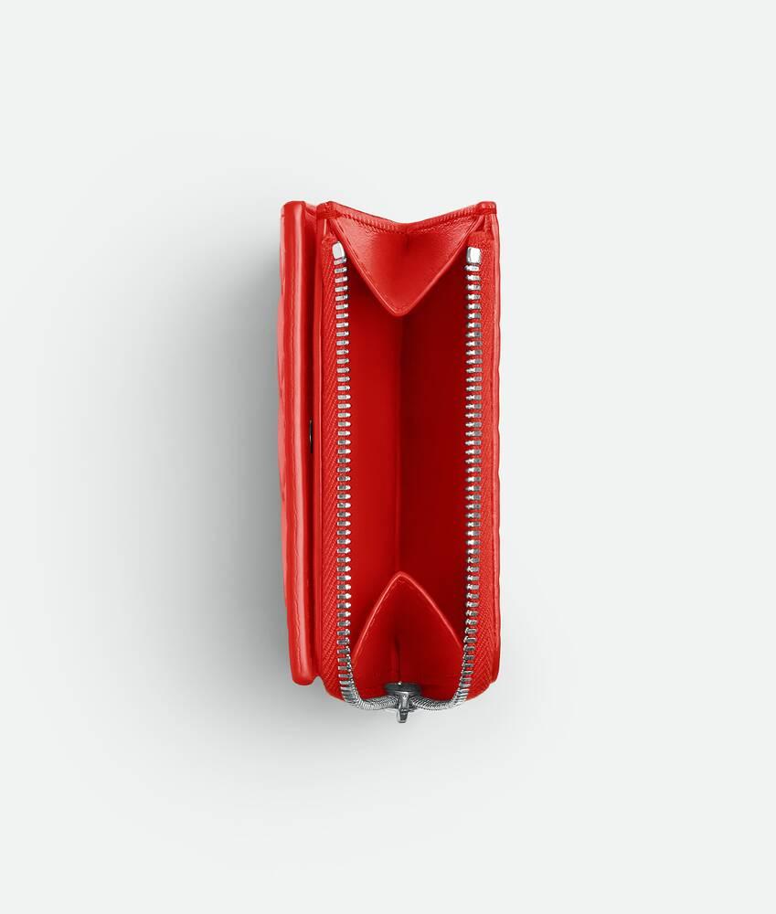 Men's Intrecciato Stamp Bi-Fold Wallet in Cherry tomato Product Image