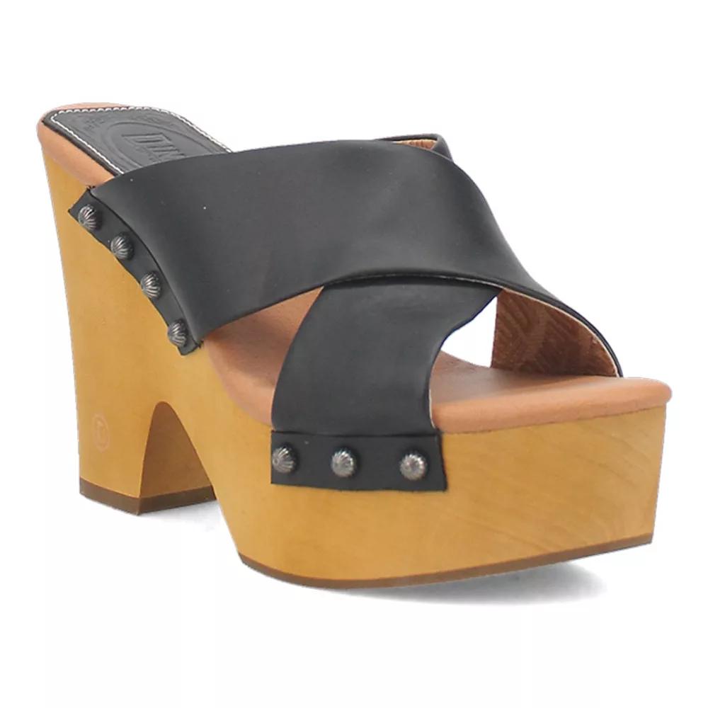 Dingo Driftwood Womens Leather Platform Sandals Product Image