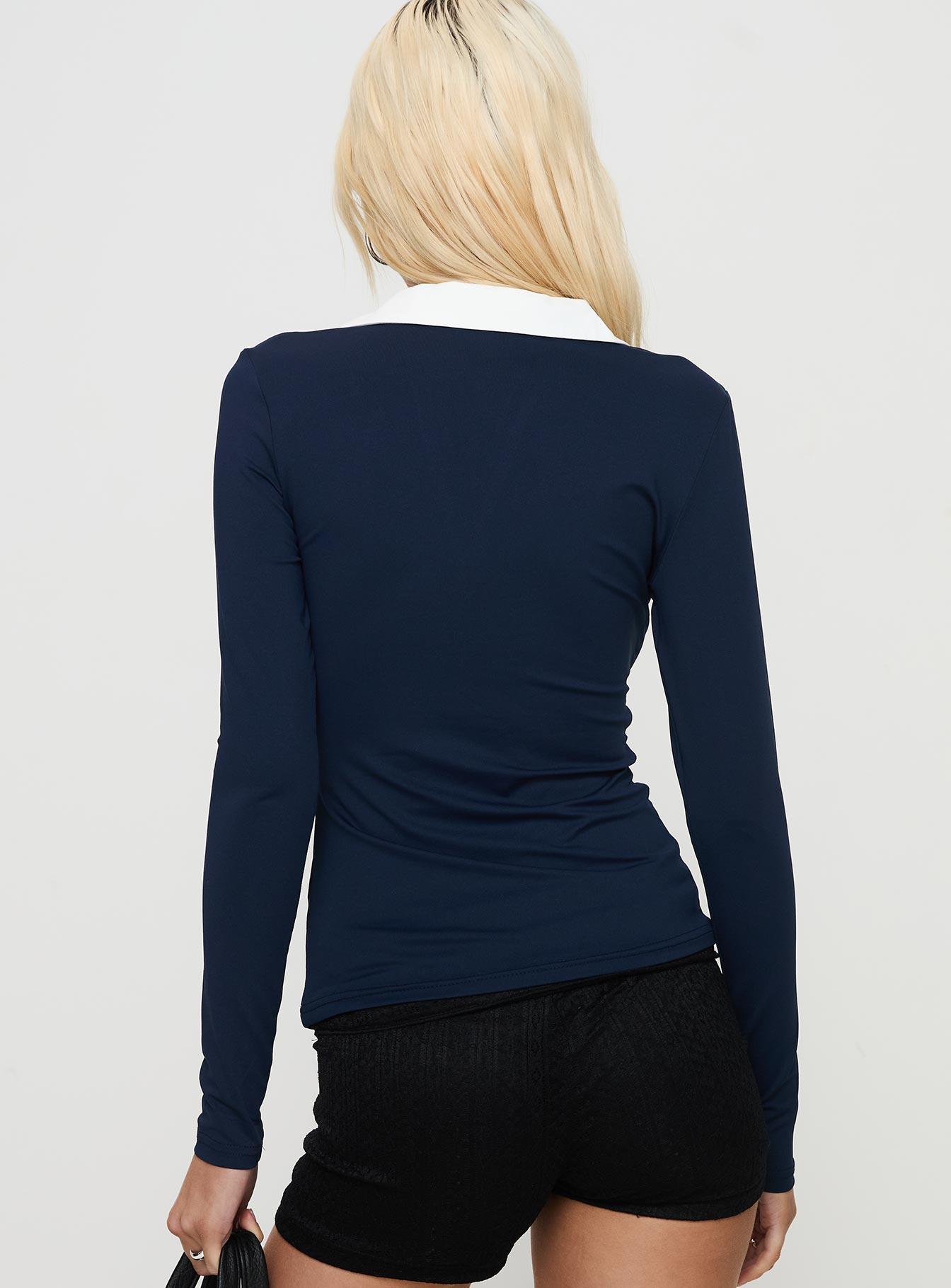 Challenger Long Sleeve Top Navy Product Image