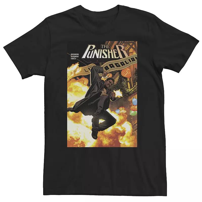 Big & Tall Marvel Comixology Punisher War In The Streets Comic Cover Graphic Tee, Men's, Size: 4XL, Black Product Image