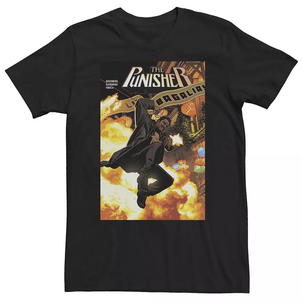Big & Tall Marvel Comixology Punisher War In The Streets Comic Cover Graphic Tee, Men's, Size: 4XL, Black Product Image