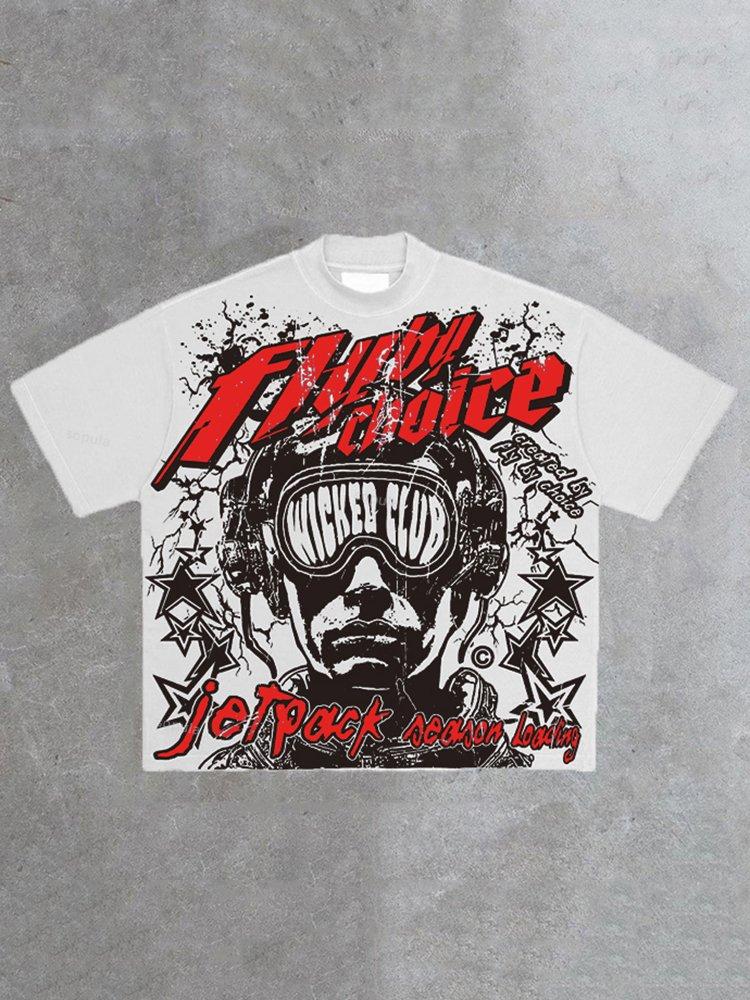 Vintage Fly By Choice Death In Red Graphic Cotton T-Shirt Product Image