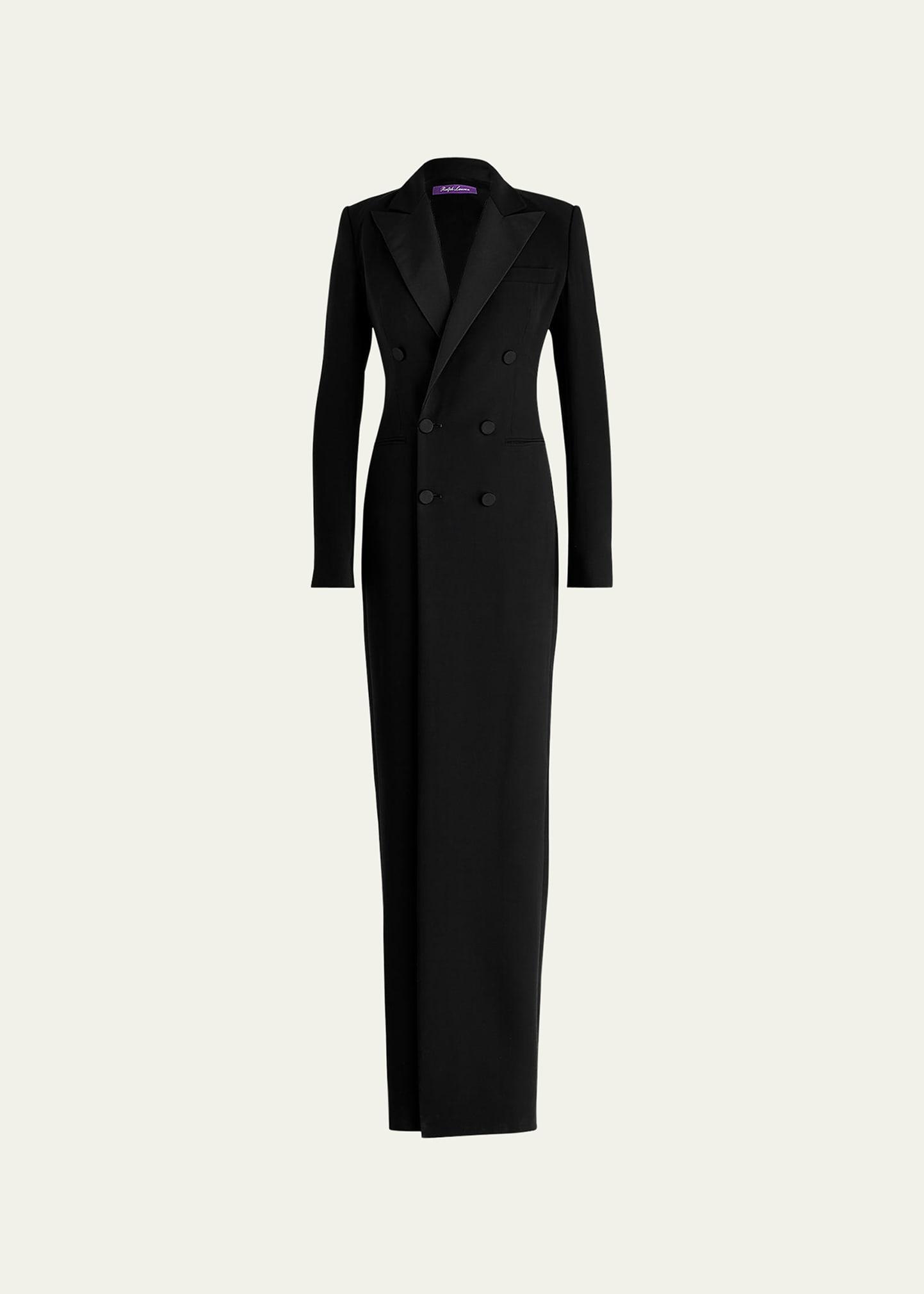 Womens Kristian Silk Tuxedo Dress Product Image