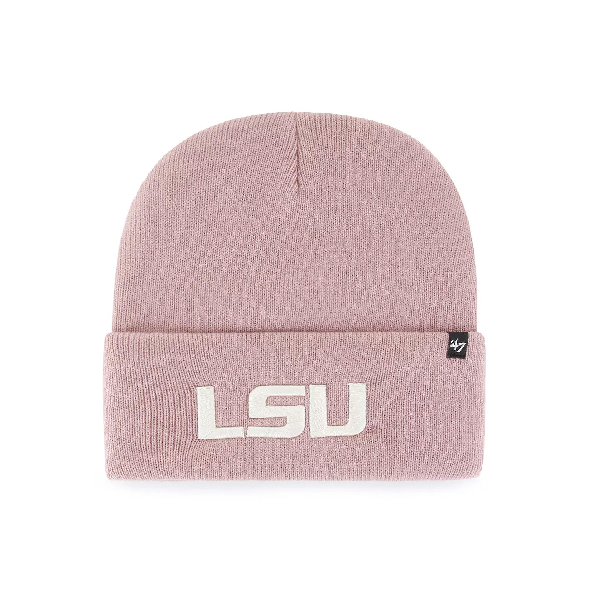Women's '47 Pink LSU Tigers Haymaker Cuffed Knit Hat Product Image