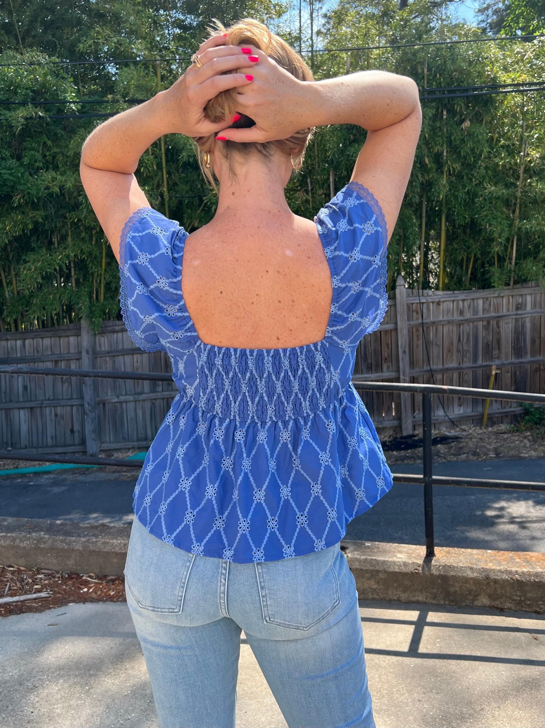 Tate Flutter Sleeve V-Neck Top Product Image