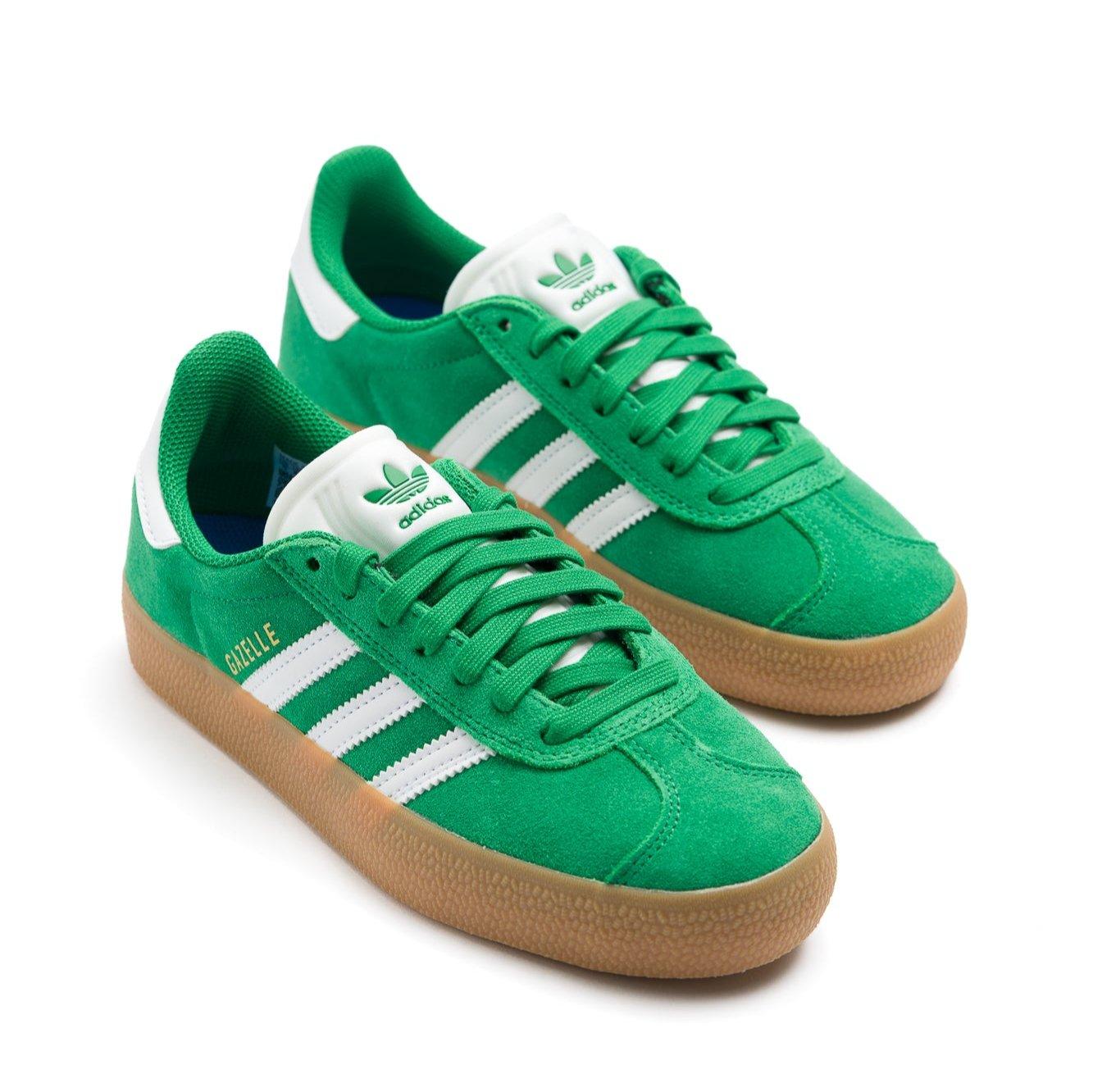 Adidas Gazelle ADV Shoes - Green/White/Gold Metal Product Image