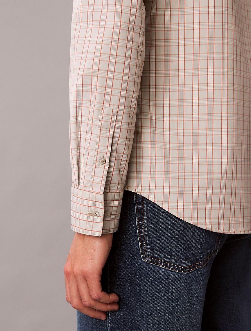 Plaid Slim Button-Down Shirt  Product Image