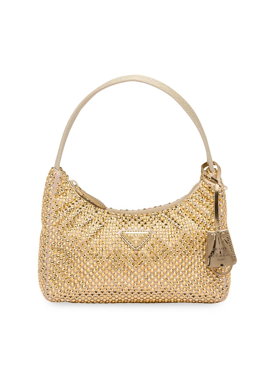 Womens Satin Mini Bag with Crystals Product Image