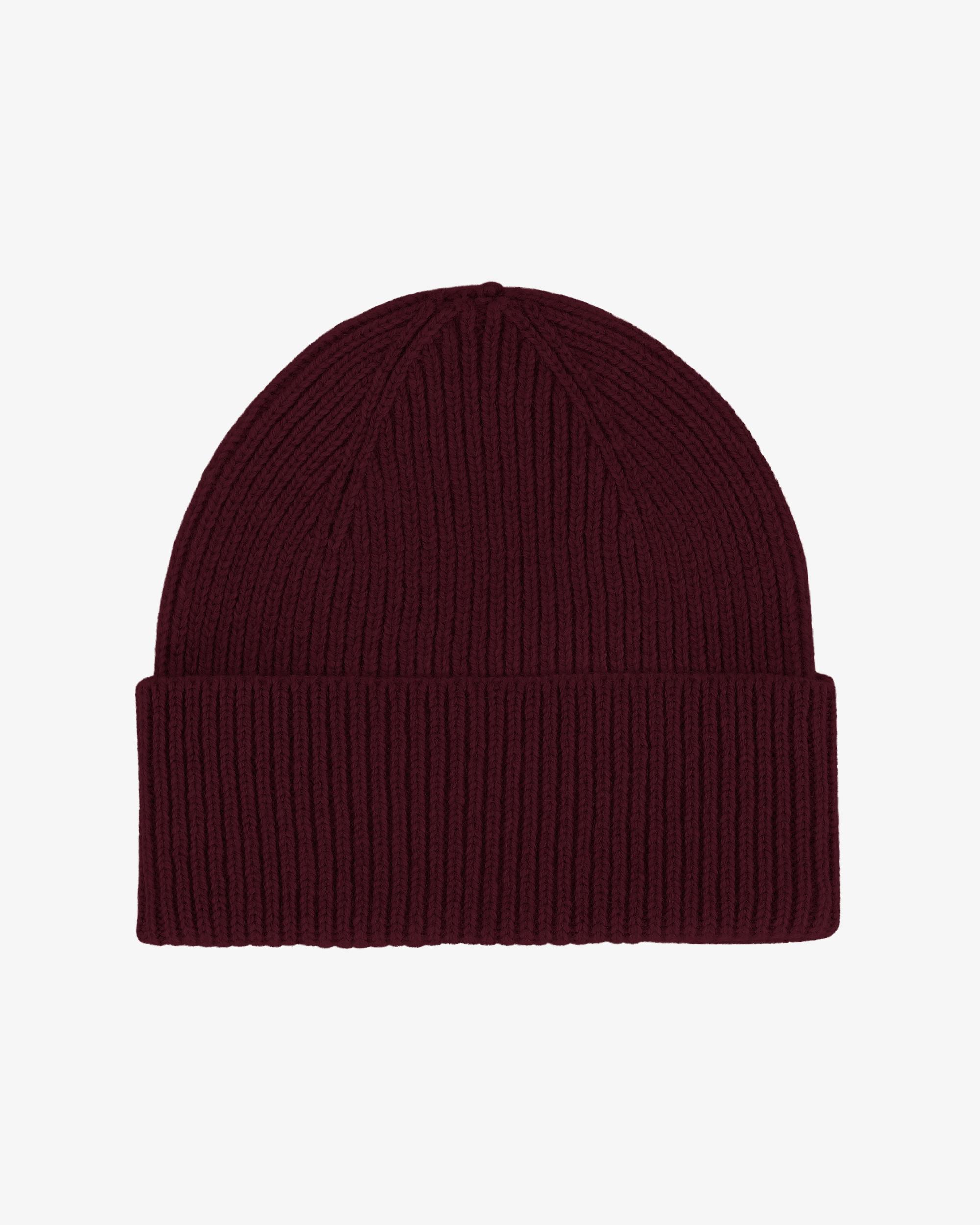 Merino Wool Beanie - Oxblood Red Product Image