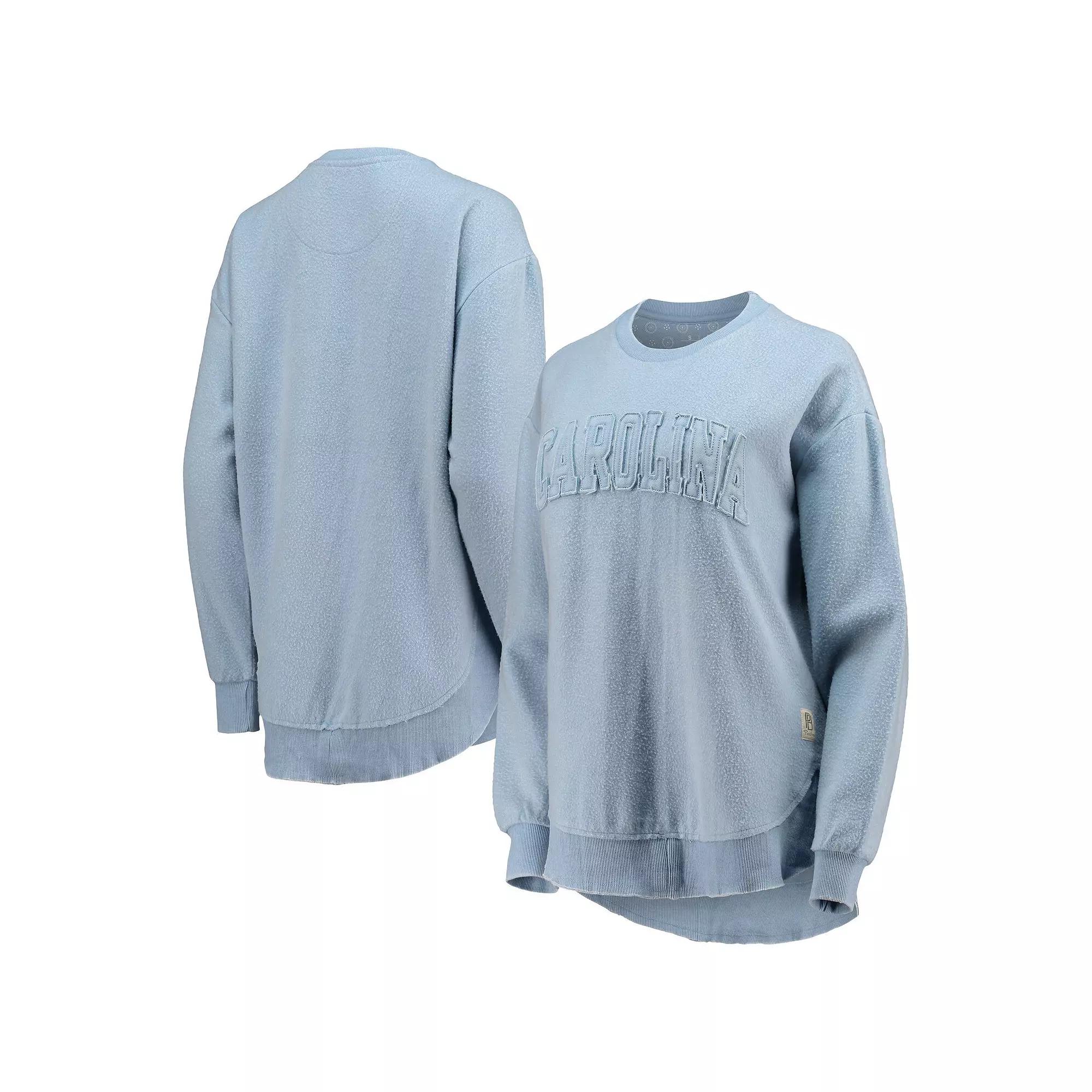 Women's Pressbox Carolina Blue North Carolina Tar Heels Ponchoville Pullover Sweatshirt, Size: Large, Light Product Image