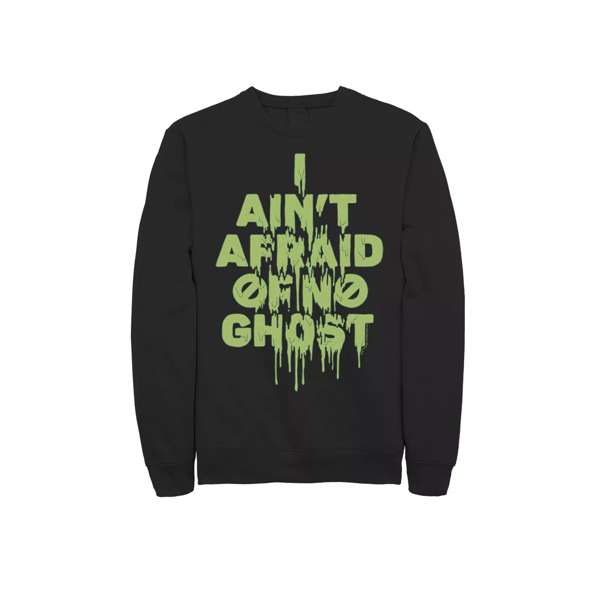 Men's Ghostbusters I Ain't Afraid Of No Ghosts Slime Drip Sweatshirt, Size: Small, Black Product Image
