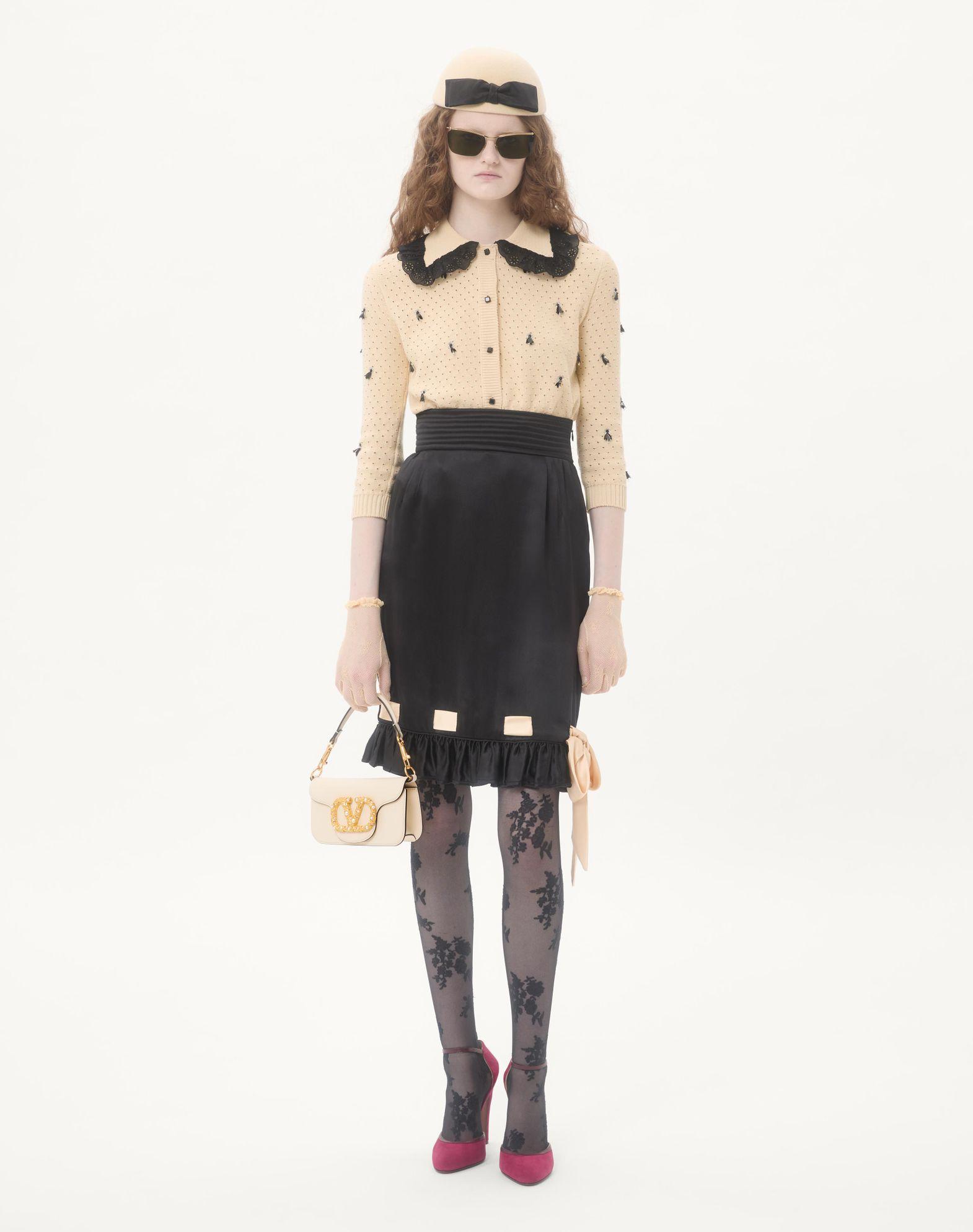 Valentino Garavani Locò Small Shoulder Bag In Calfskin With Jewel Logo Product Image