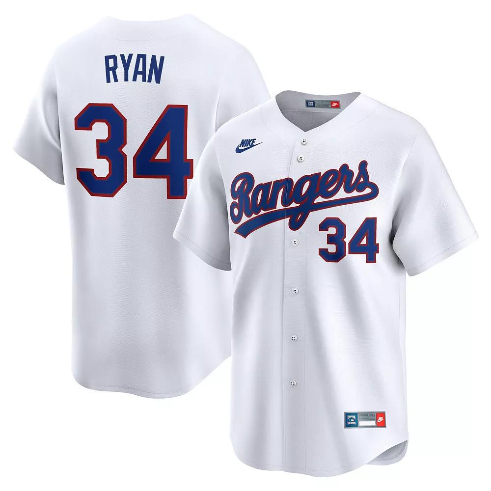 Mens Nike Nolan Ryan Texas Rangers Throwback Cooperstown Collection Limited Jersey Product Image