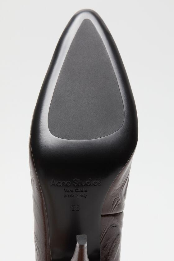 Leather open toe heels Product Image