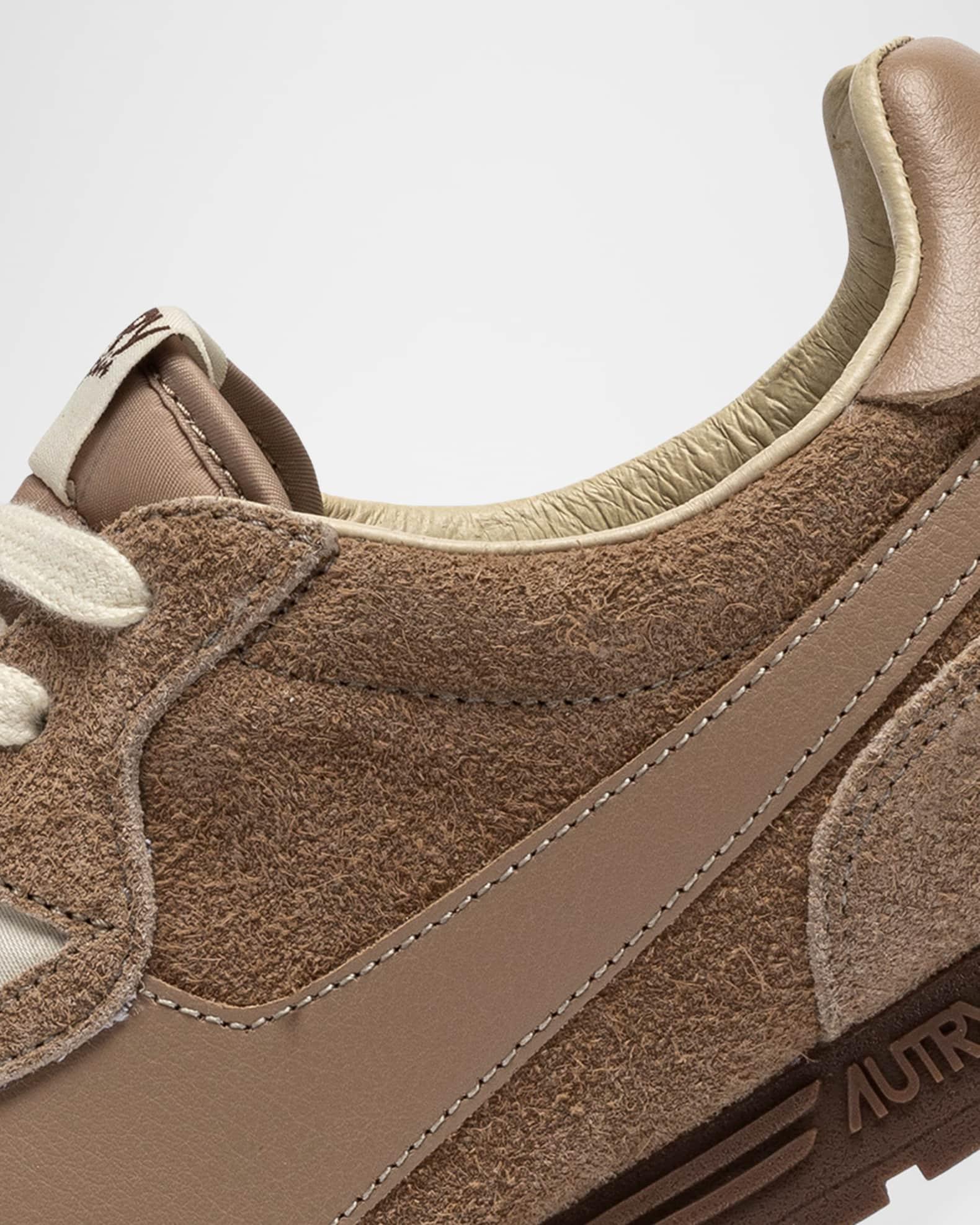 Windspin Tonal Sneakers in Suede and Leather Product Image