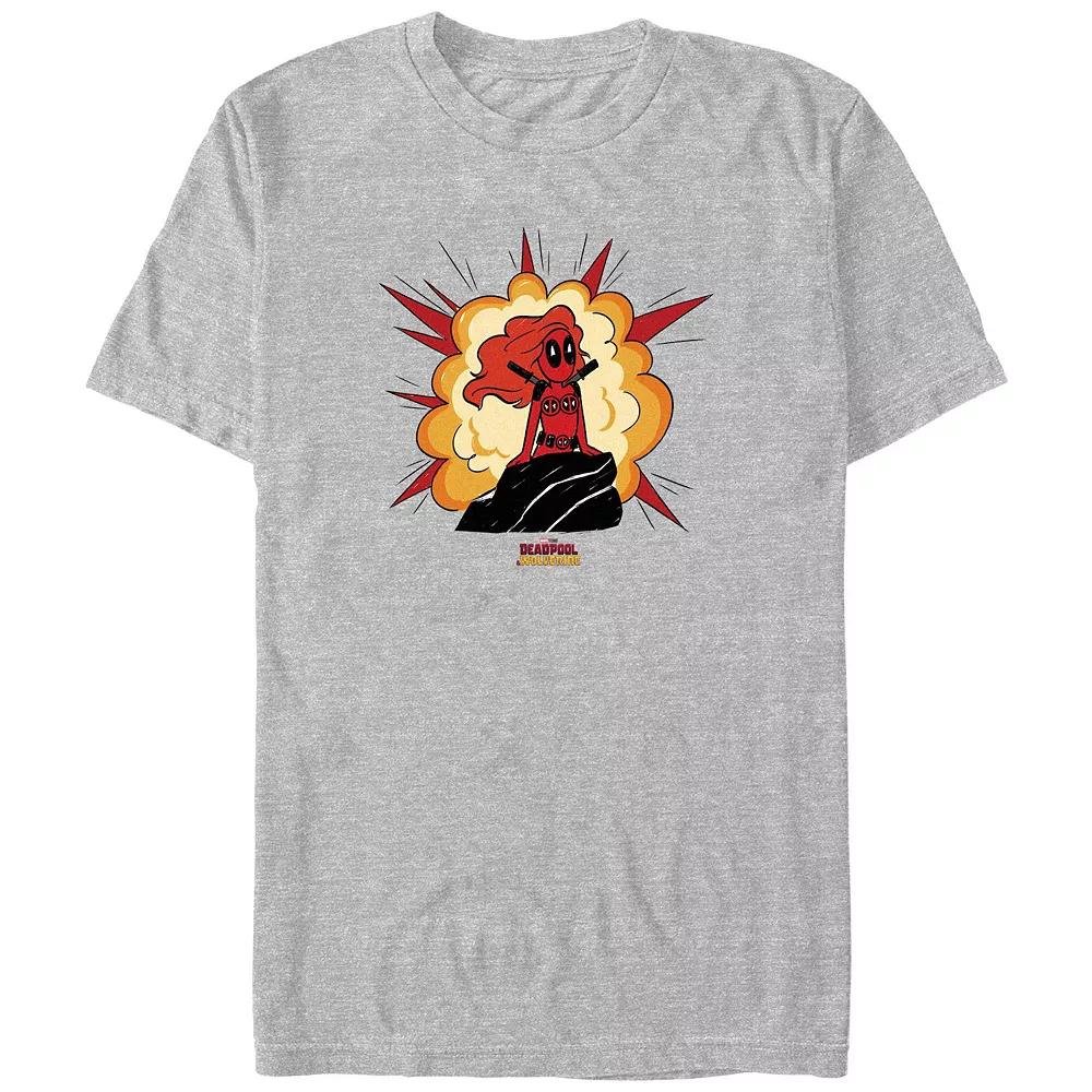 Big & Tall Marvel Deadpool & Wolverine The Little Mermaid Parody Poster Graphic Tee, Men's,  Product Image