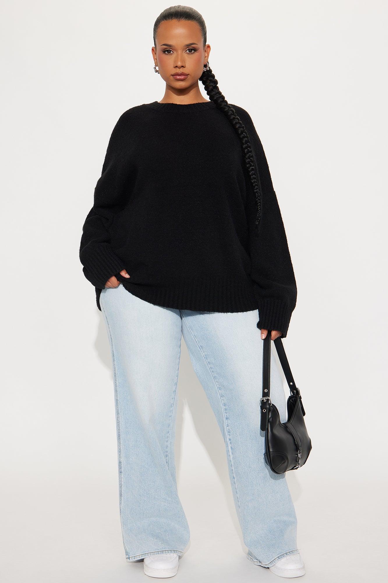 On Wednesdays Pullover Sweater - Black Female Product Image