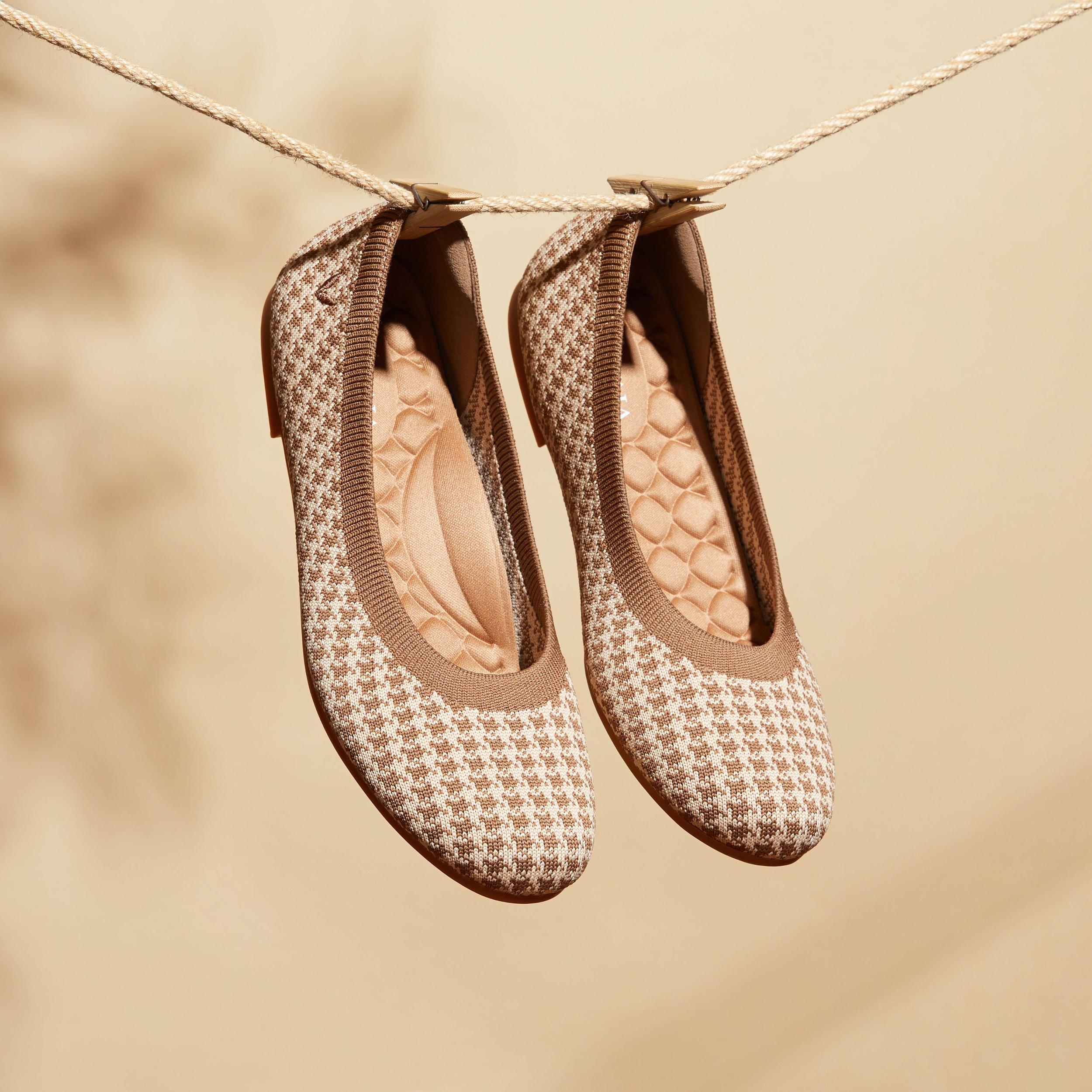 Water-Repellent Round-Toe Walking Flats (Claire Walker) Product Image