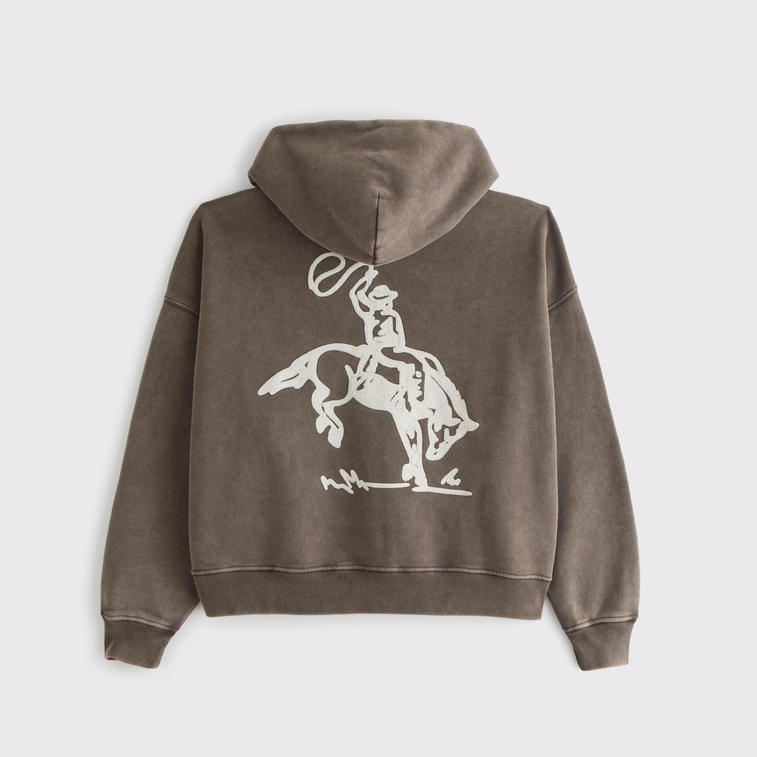 Cropped Essential Full-Zip Hoodie Product Image