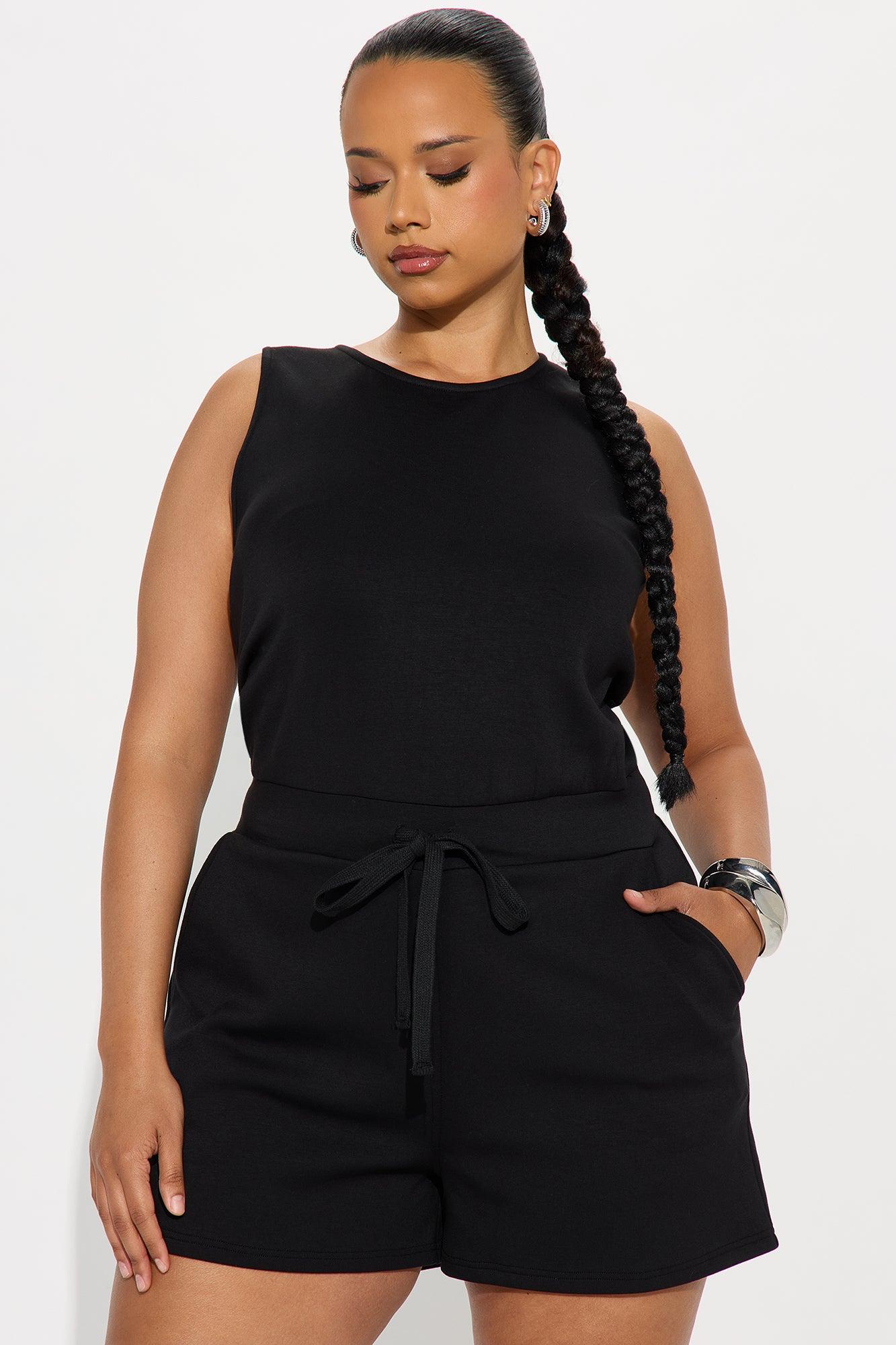 A Sunny Day Romper - Black Product Image