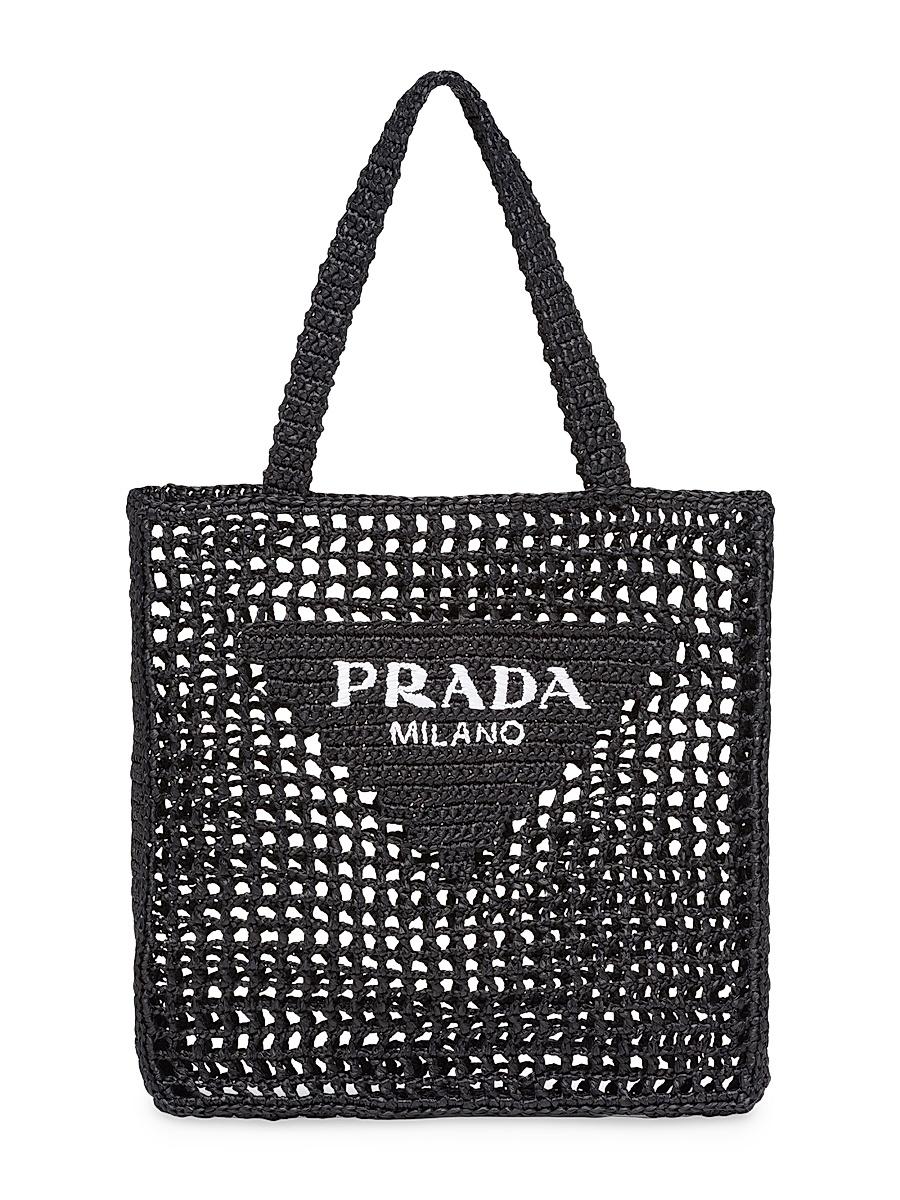 Bicolor Woven Logo Shopper Tote Bag Product Image