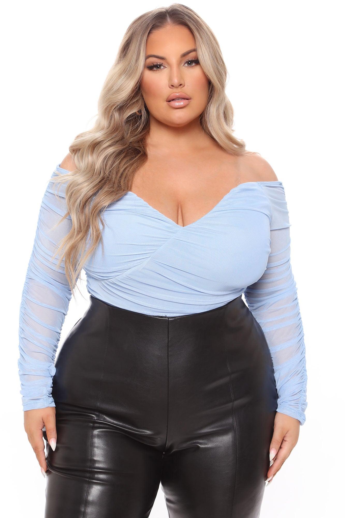 A Hot Mesh Bodysuit - Blue Product Image