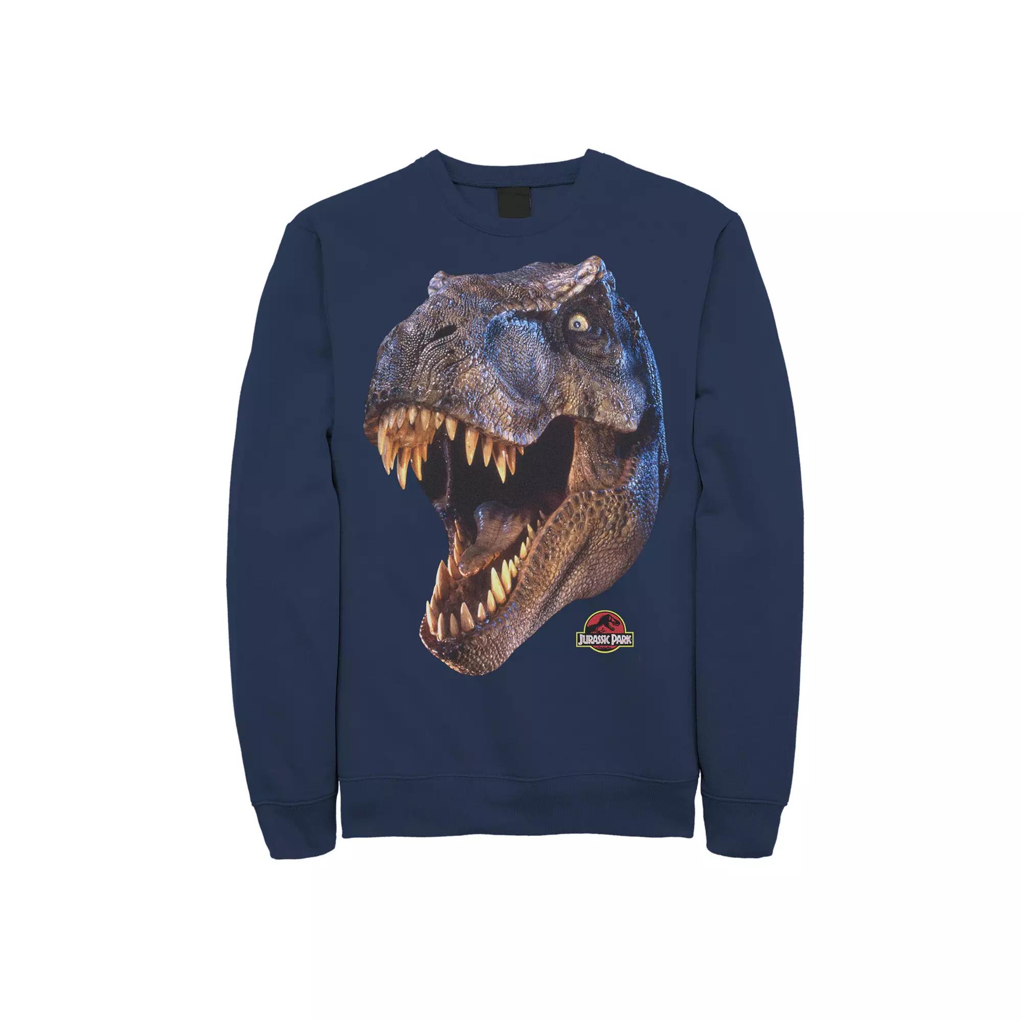 Men's Jurassic Park T-Rex Head Roar Fleece Graphic Pullover,  Product Image
