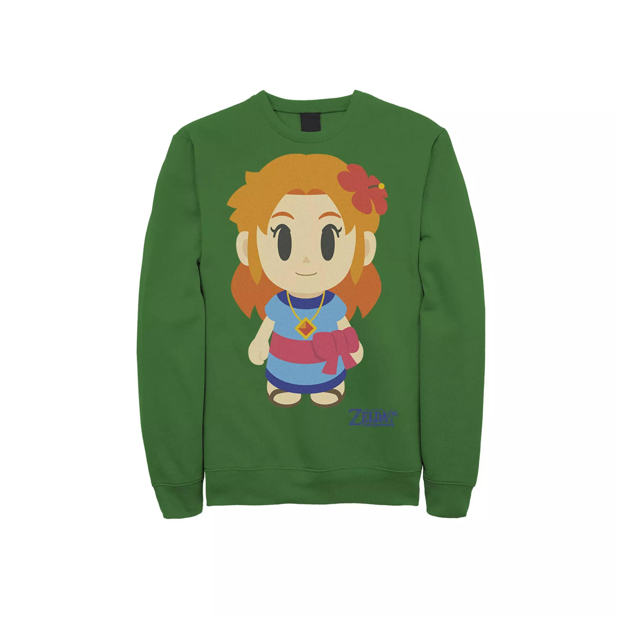 Men's Nintendo Legend Of Zelda Links Awakening Marin Chibi Style Graphic Fleece Pullover,  Product Image