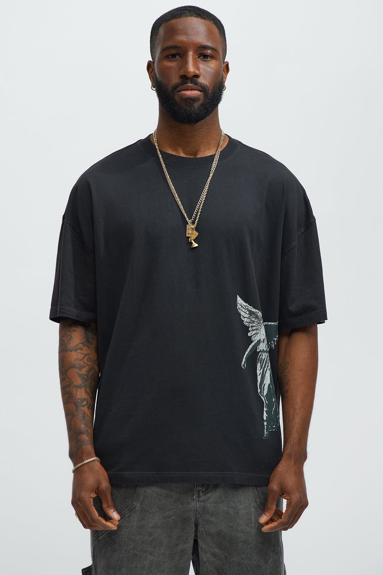 Spread Light Oversized Short Sleeve Tee - Black Wash Male Product Image