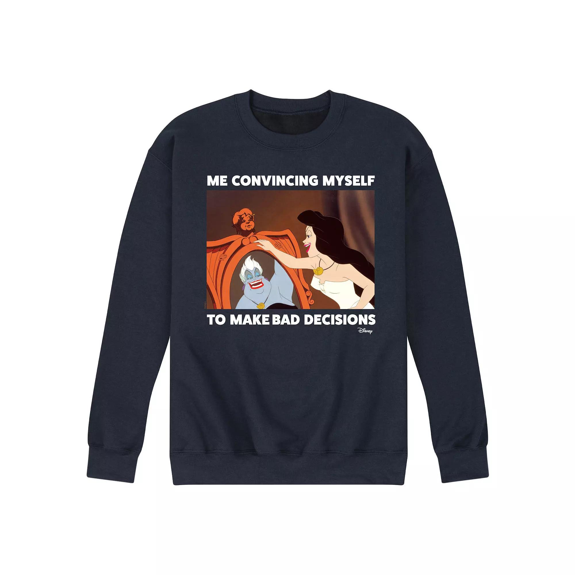 Disney's Villains Men's Ursula Bad Decisions Long Sleeve Graphic Tee,  Product Image