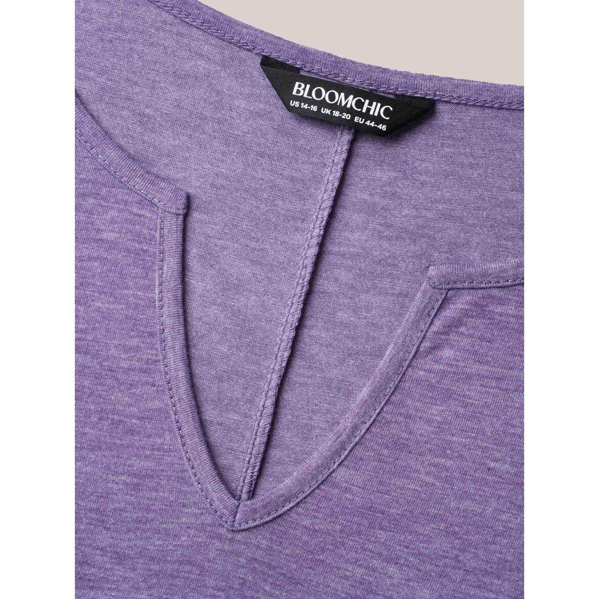 Plus Size Notched Collar Sheer Lace Hi-Low Hem Vest Women Mauve Elegant Patchwork Notched collar Everyday Tank Tops Camis BloomChic 10/M Product Image