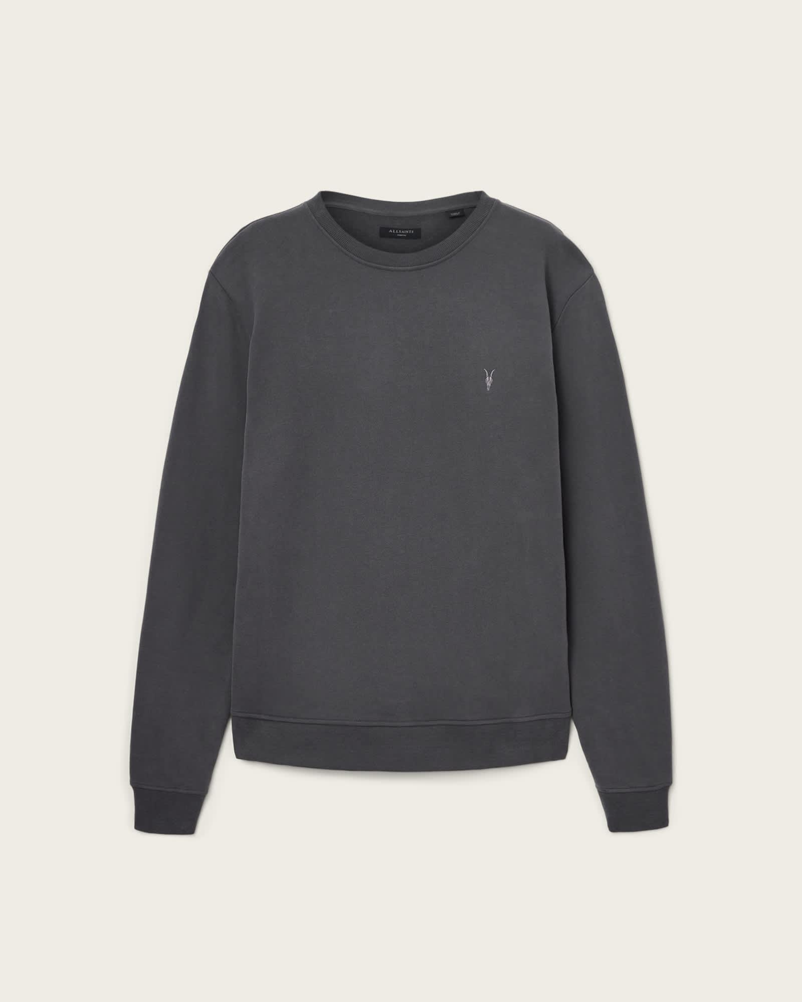 Raven Crew Neck Ramskull Sweatshirt CARTER GREY | ALLSAINTS US Product Image