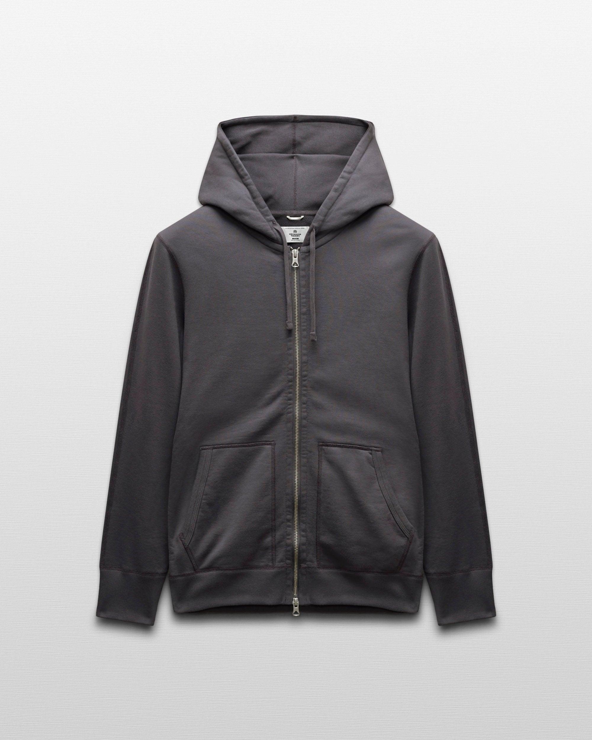 Midweight Terry Slim Zip Hoodie Male Product Image