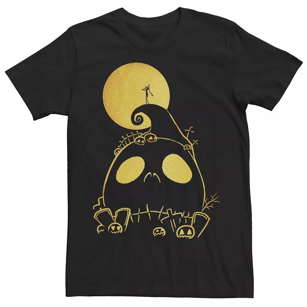 Disney's The Nightmare Before Christmas Jack Cemetery Line Art Men's Tee,  Product Image