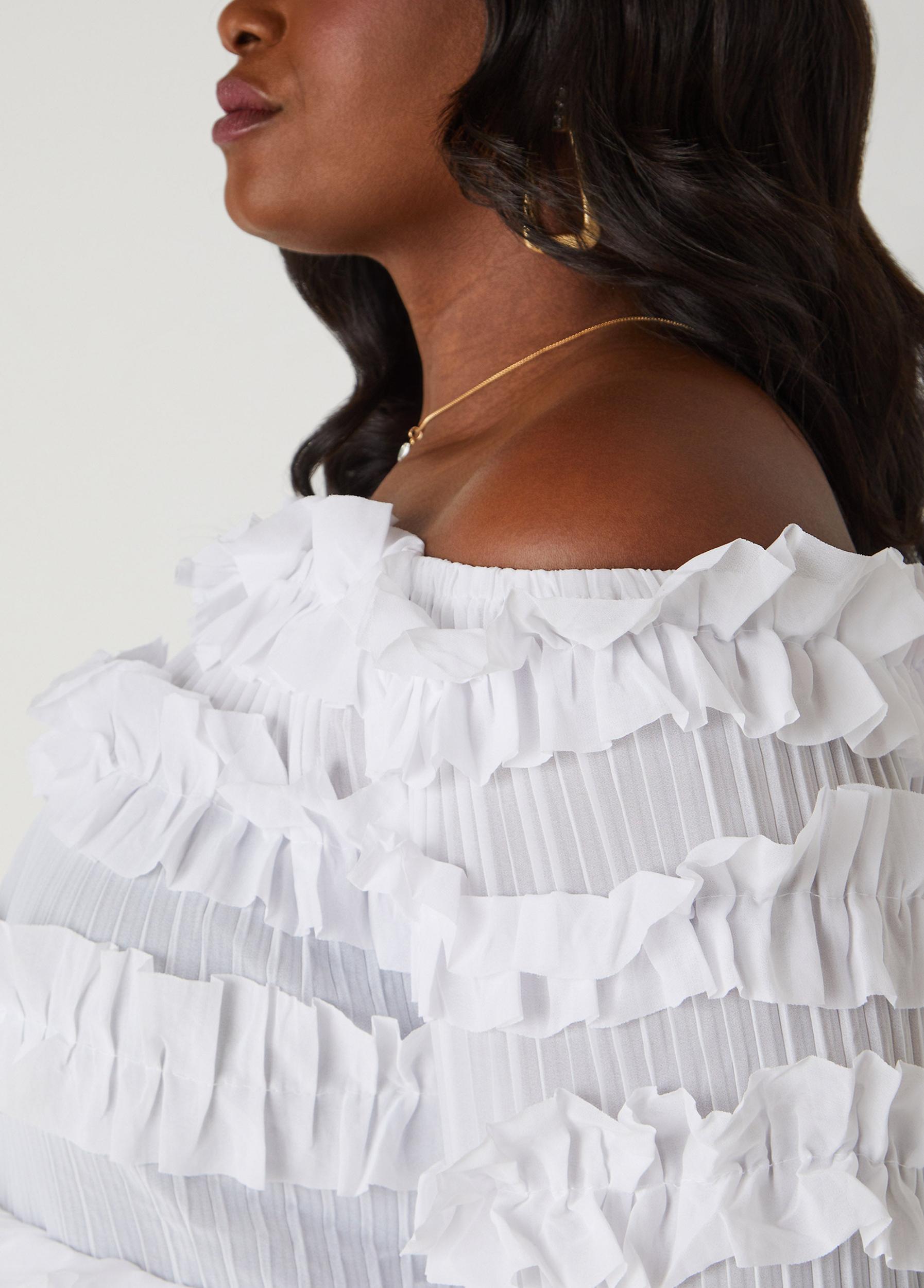 Ruffled Off The Shoulder Top Product Image