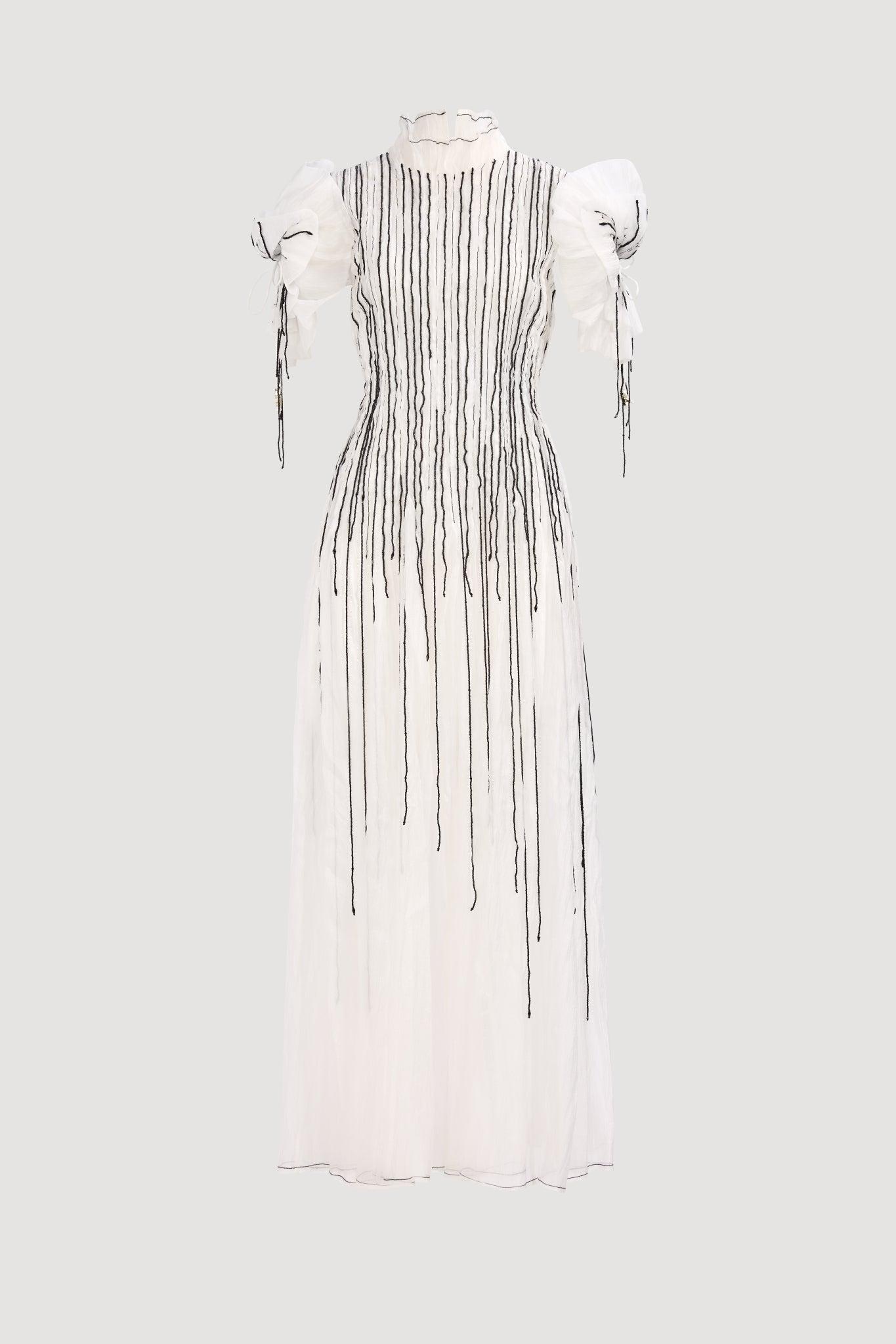 Clara Midi Dress-IVORY / 4 Product Image