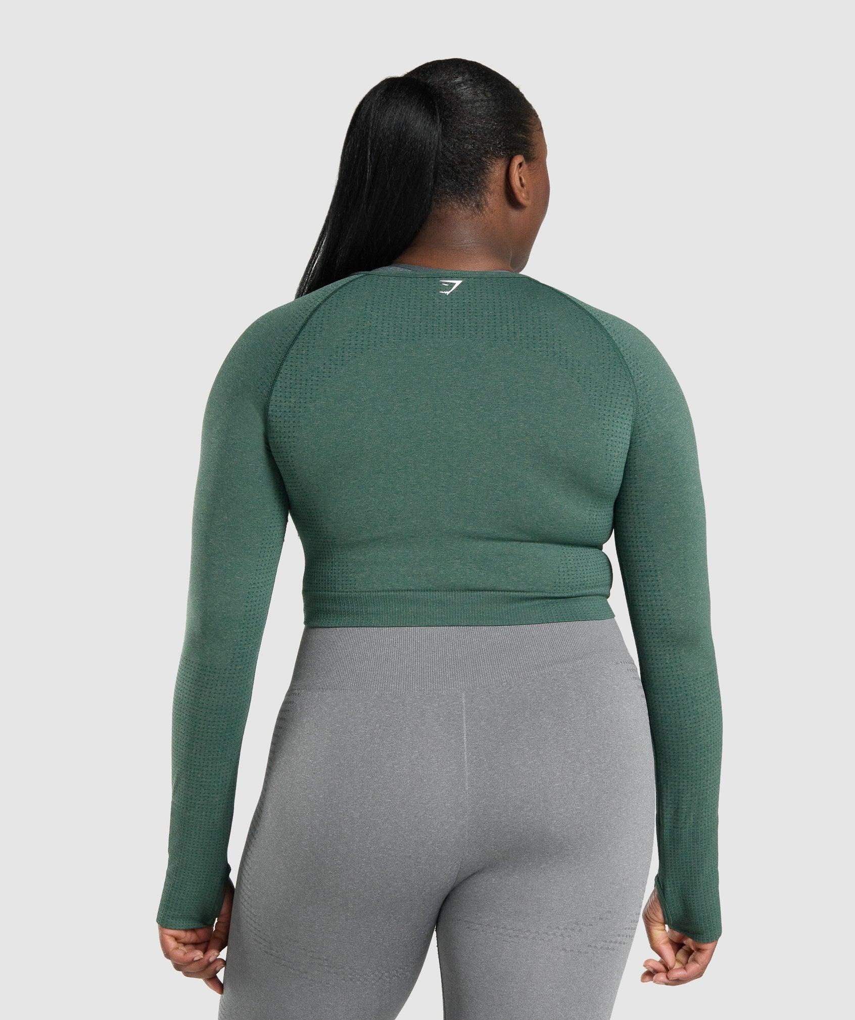 Gymshark Vital Crop Top - Dark Green Marl Female Product Image