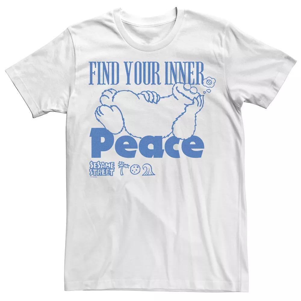 Big & Tall Sesame Street Cookie Peace Tee, Men's,  Product Image