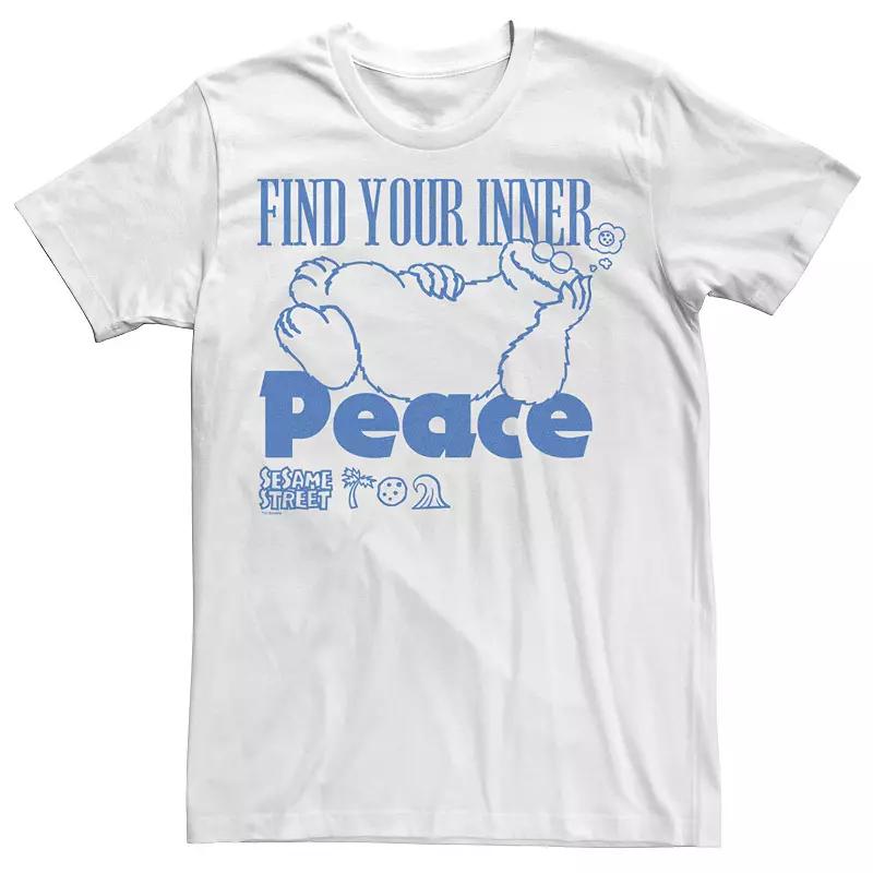 Big & Tall Sesame Street Cookie Peace Tee, Men's,  Product Image