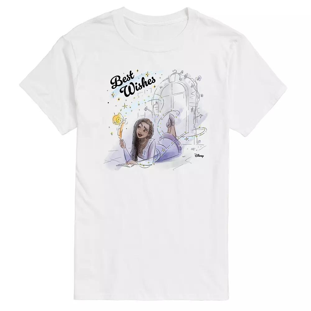 Disney's Wish Asha and Star Men's Best Wishes Graphic Tee,  Product Image