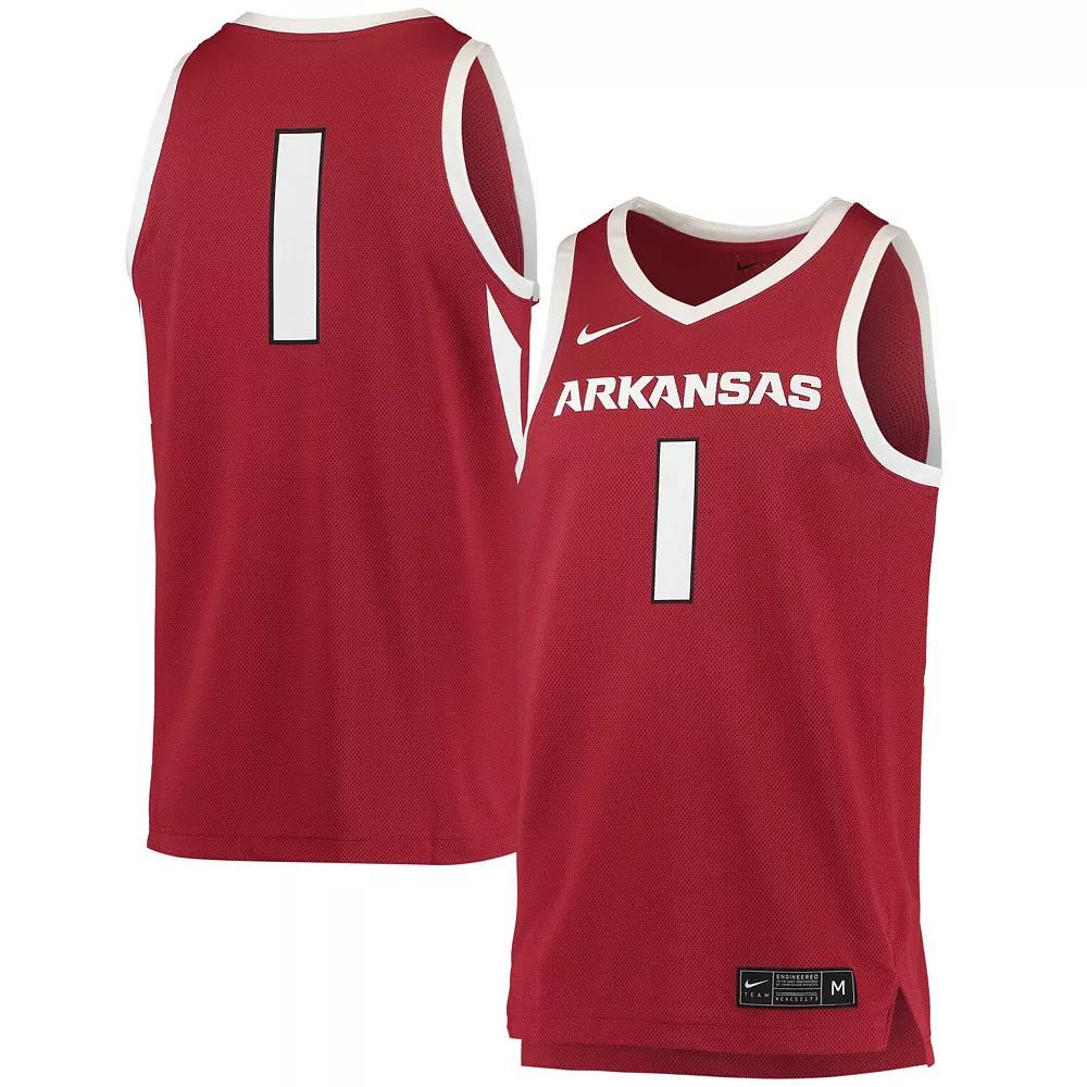 Men's Nike #34 Crimson Arkansas Razorbacks Replica Jersey, Size: Large, Red Product Image