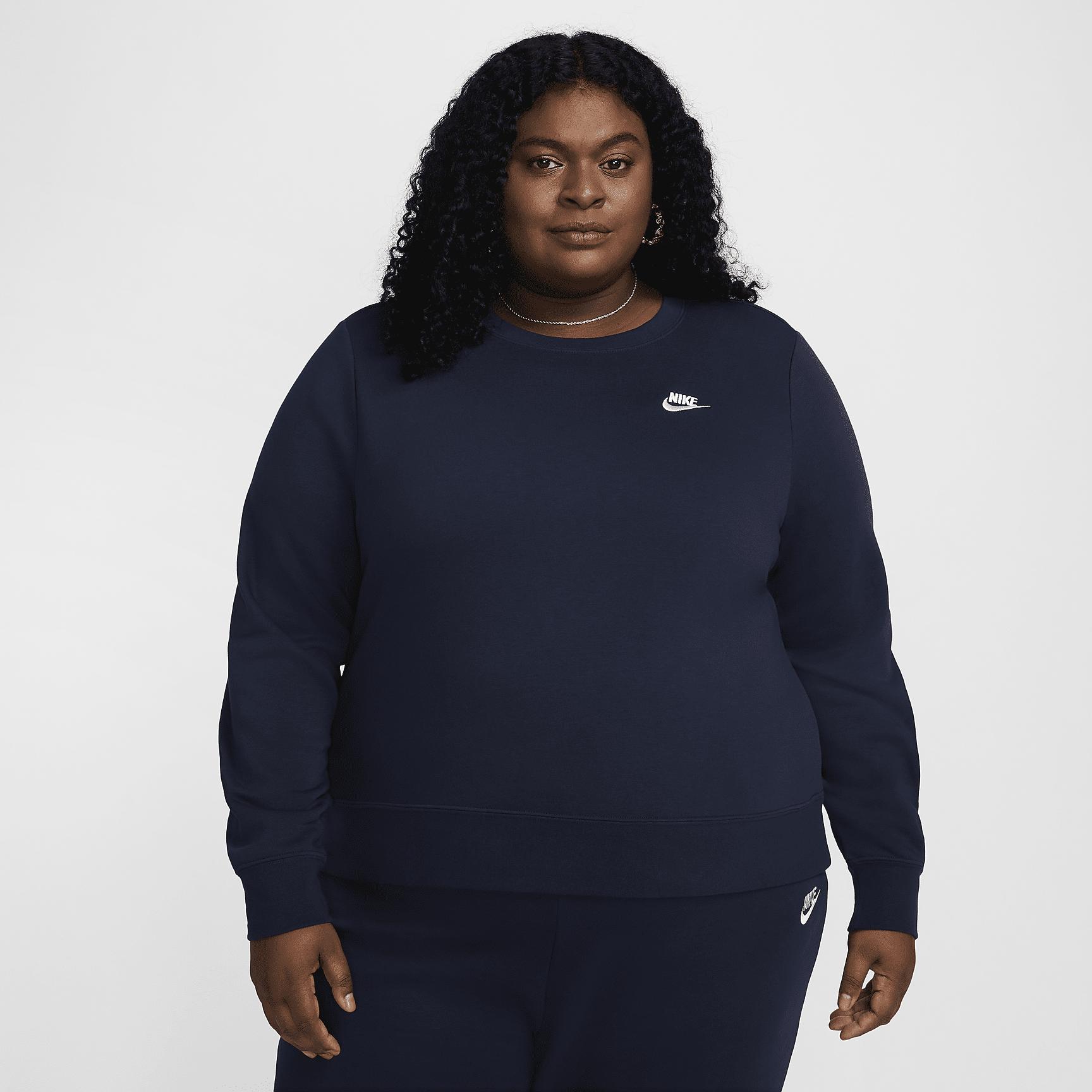 Nike Sportswear Club Fleece Women's Crew-Neck Sweatshirt (Plus Size) Product Image