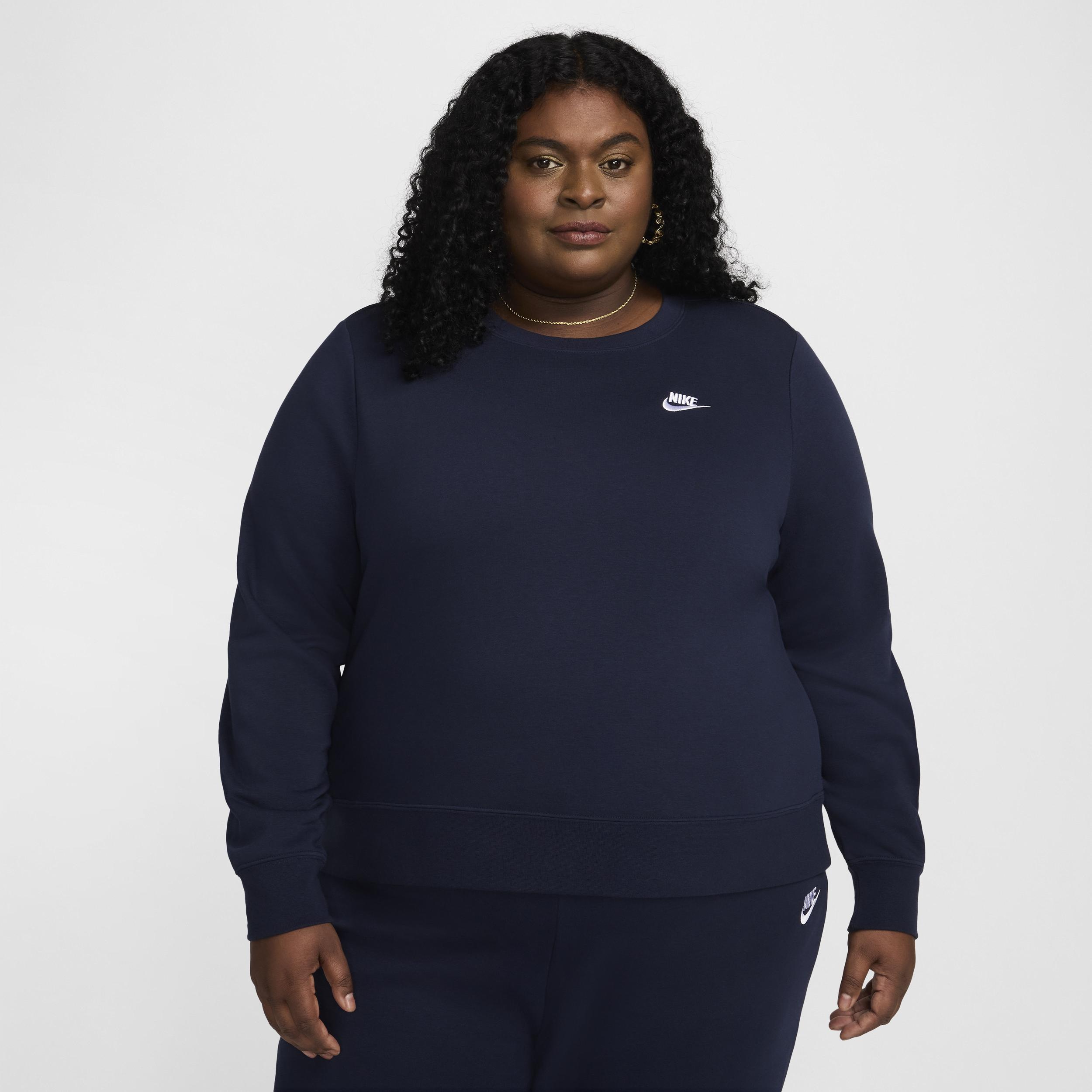 Nike Sportswear Club Fleece Women's Crew-Neck Sweatshirt (Plus Size) Product Image