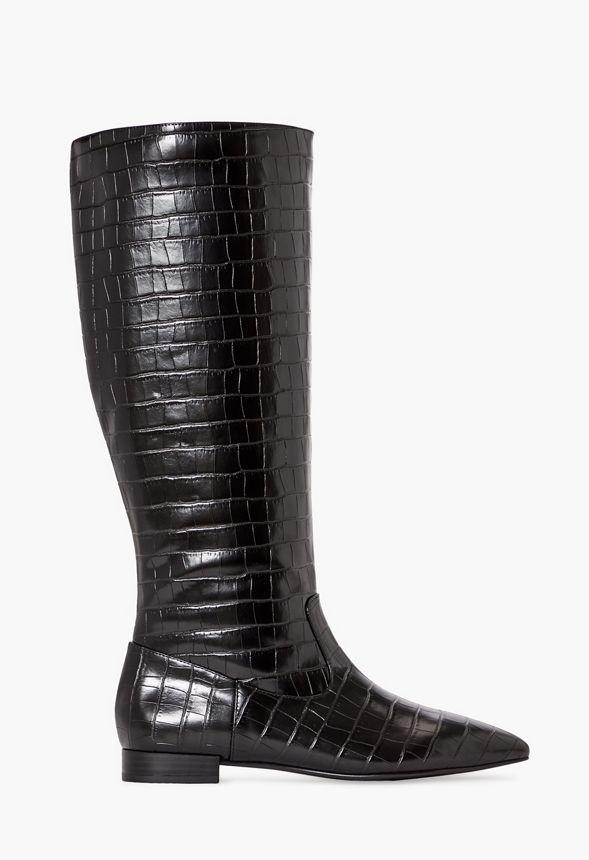 JustFab Margaux Platform Loafer Pump Womens Black/ White Size 8.5 Product Image