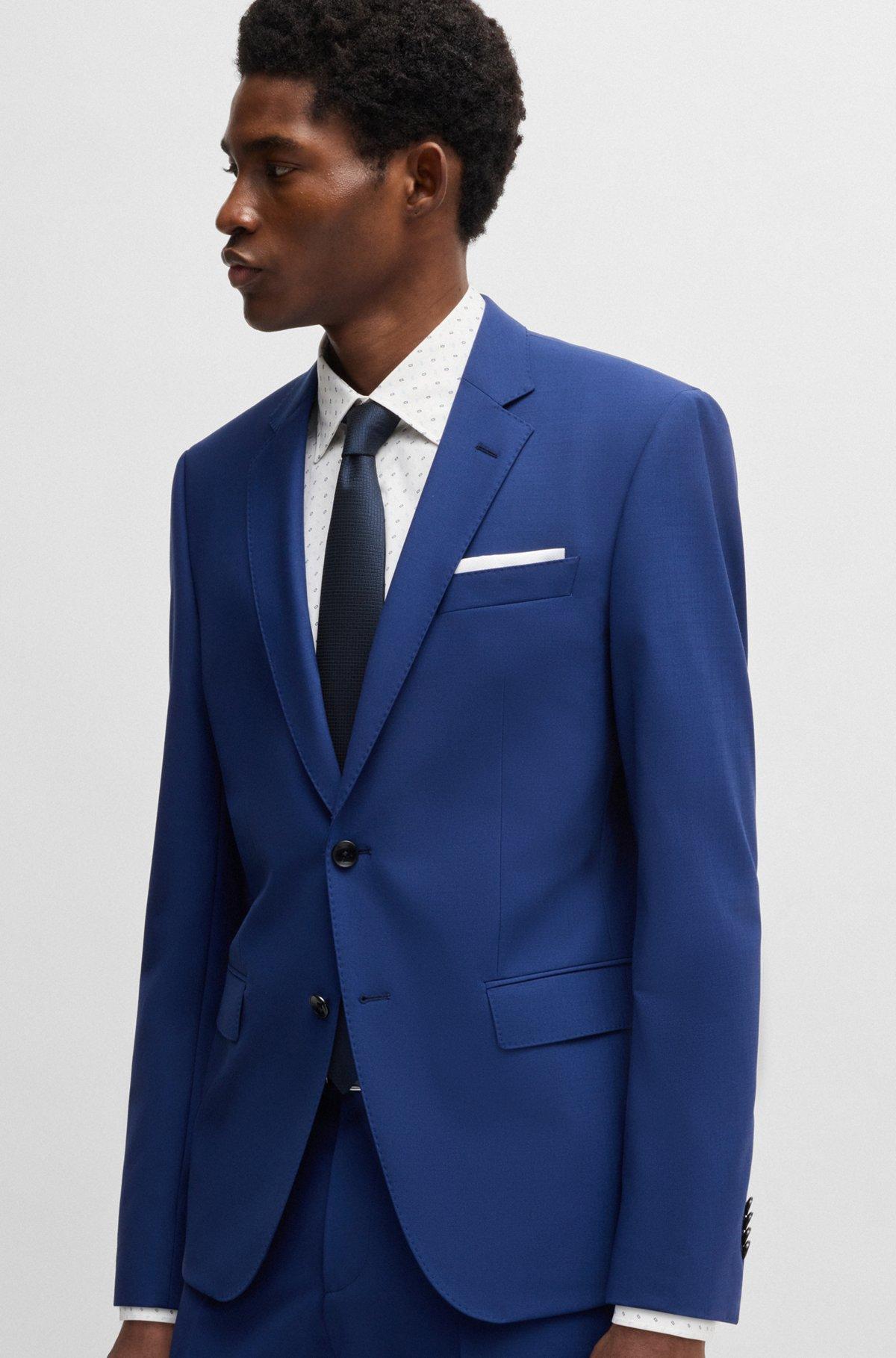 Regular-fit shirt in geometric-printed stretch-cotton poplin Product Image