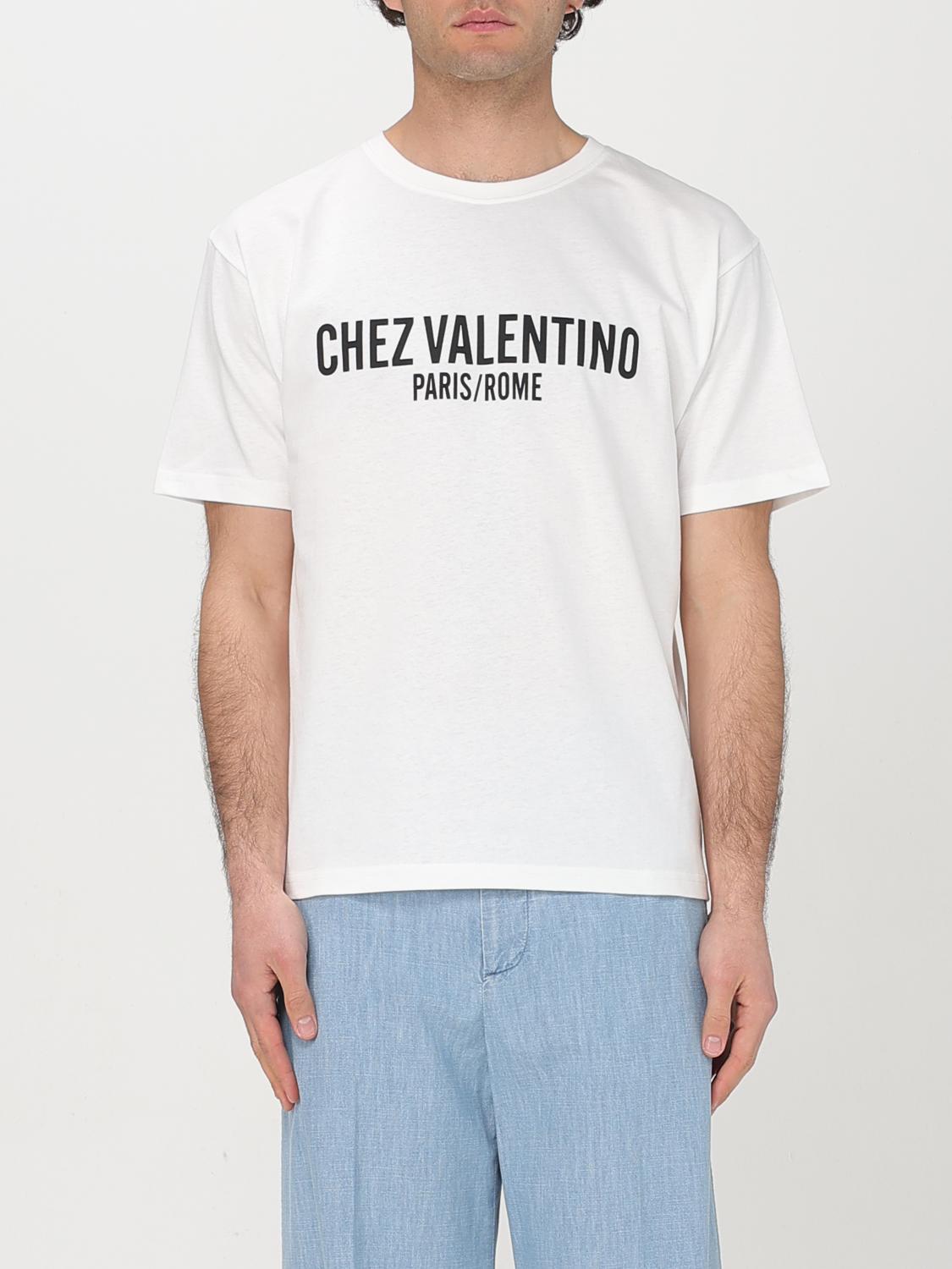 VALENTINO Cotton Crew Neck T-shirt With Graphic Print In White Product Image